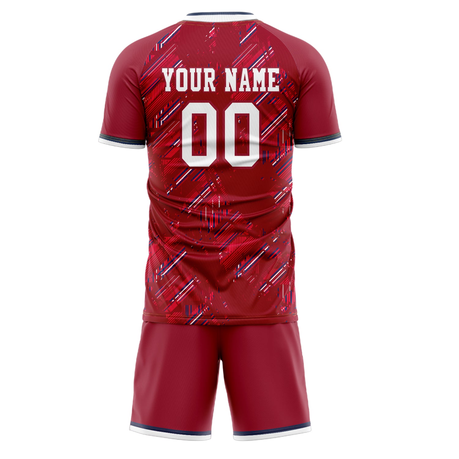 Custom Professional Red White Football Jersey Set