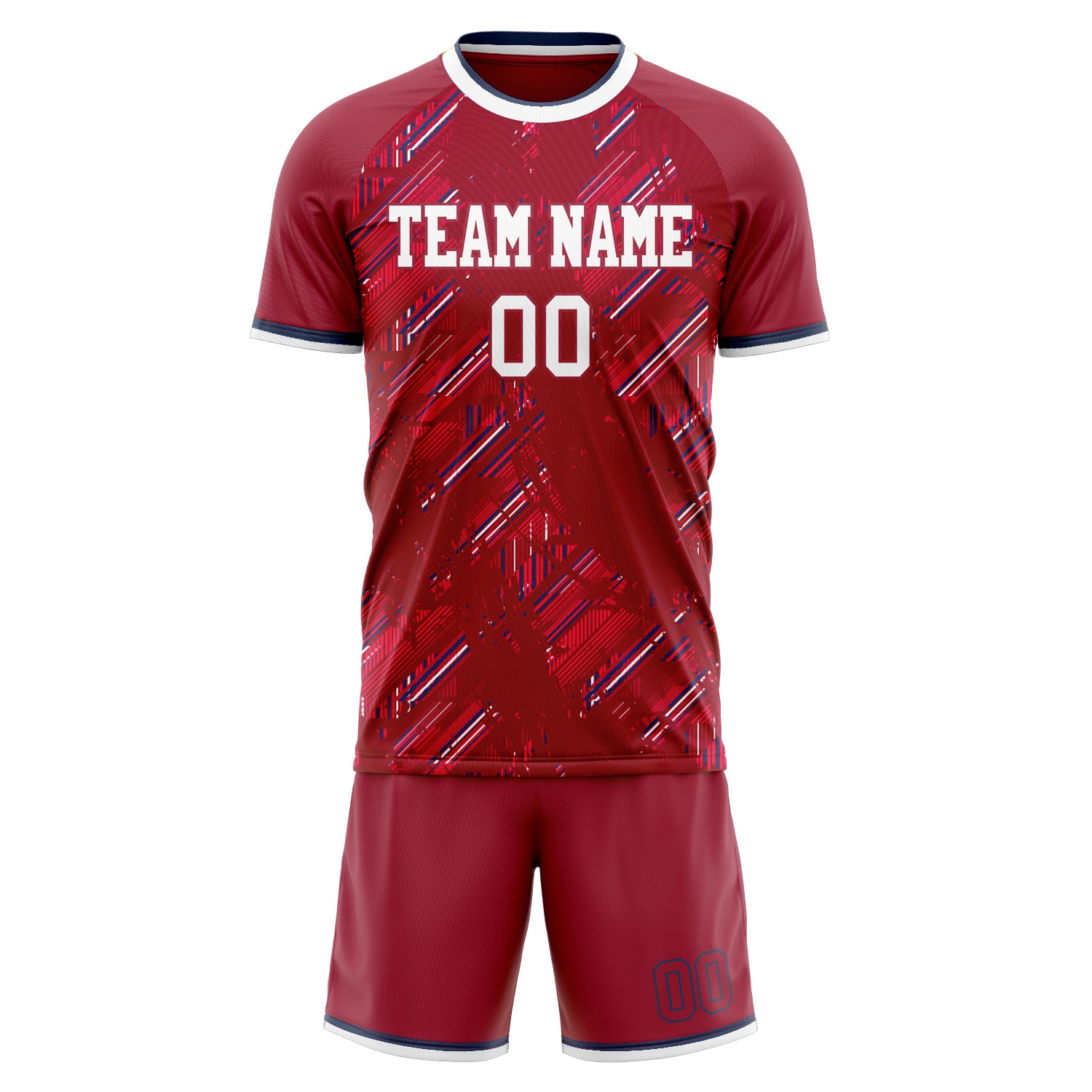 Custom Professional Red White Football Jersey Set