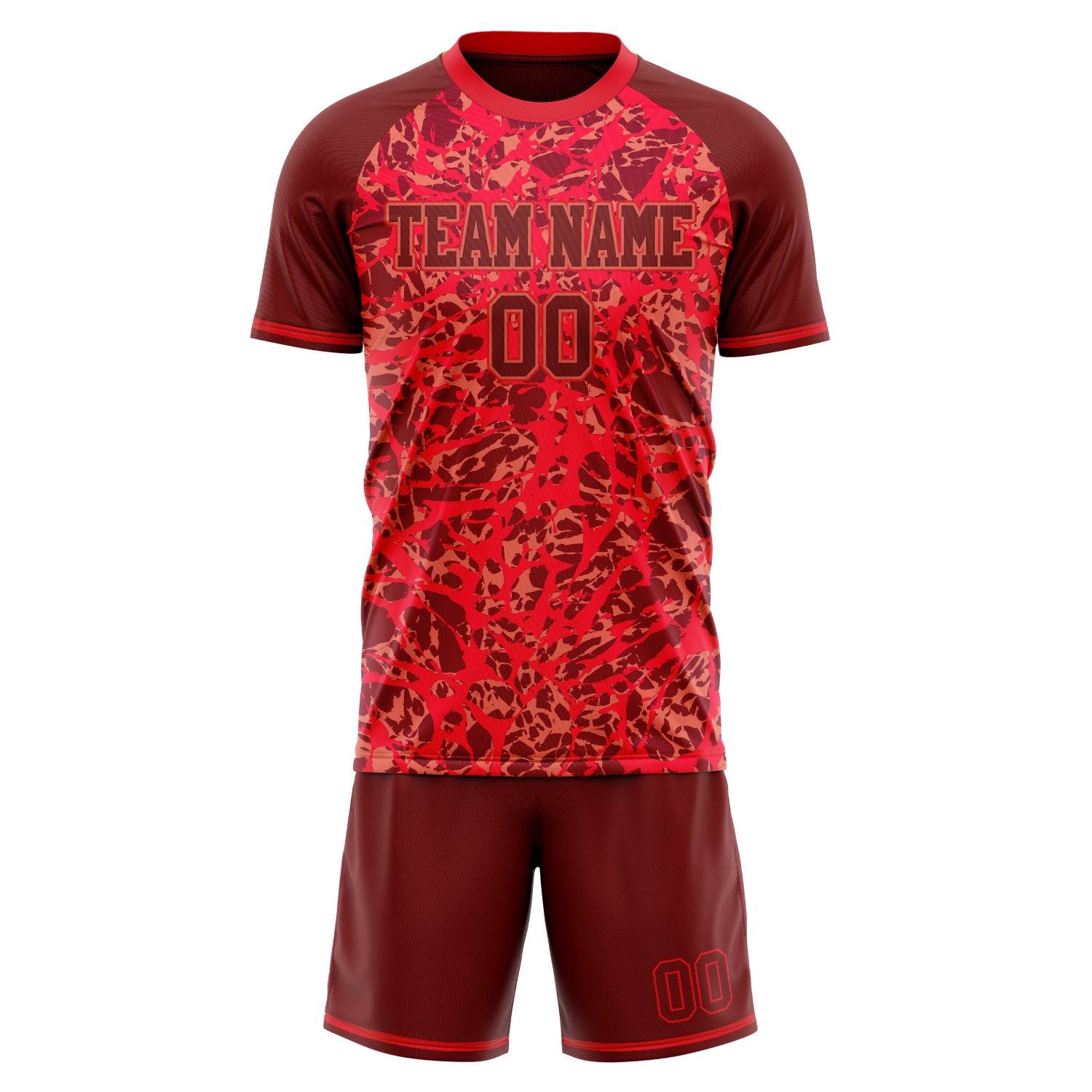 Custom Professional Red Crimson Football Jersey Set