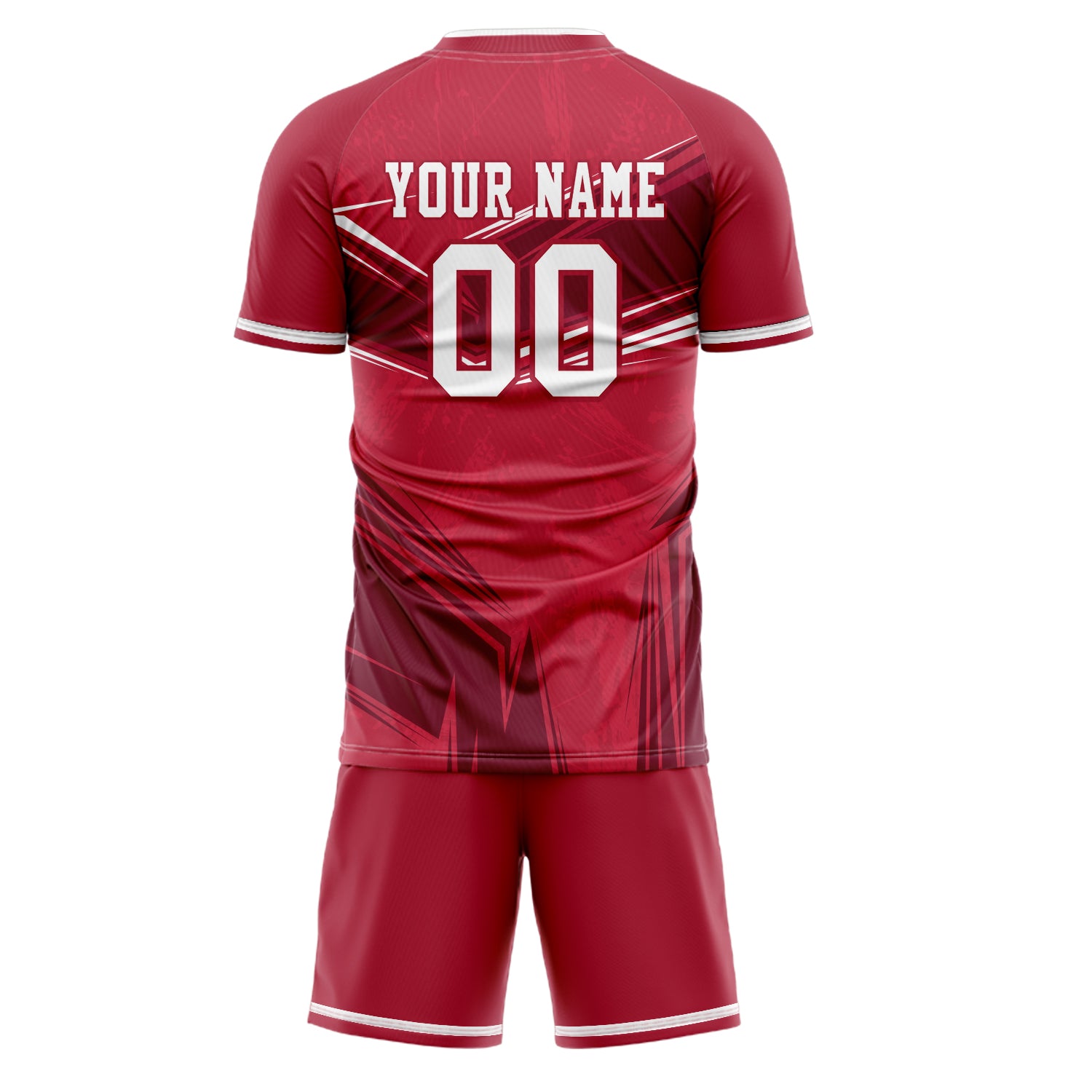 Custom Professional Red White Football Jersey Set
