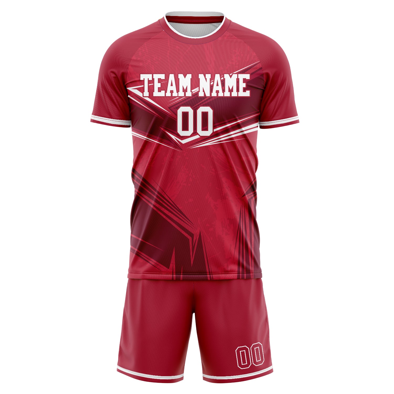 Custom Professional Red White Football Jersey Set