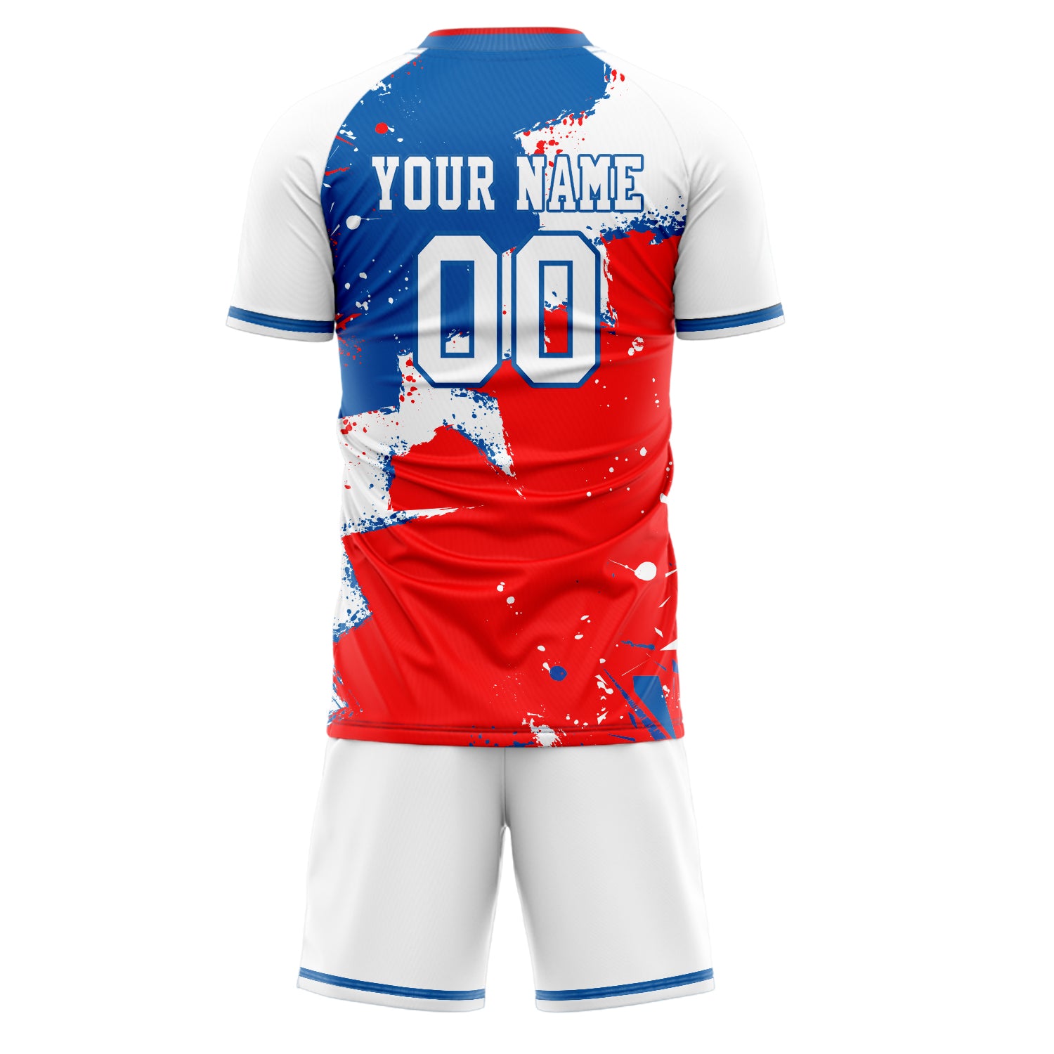 Custom Professional Red White Football Jersey Set
