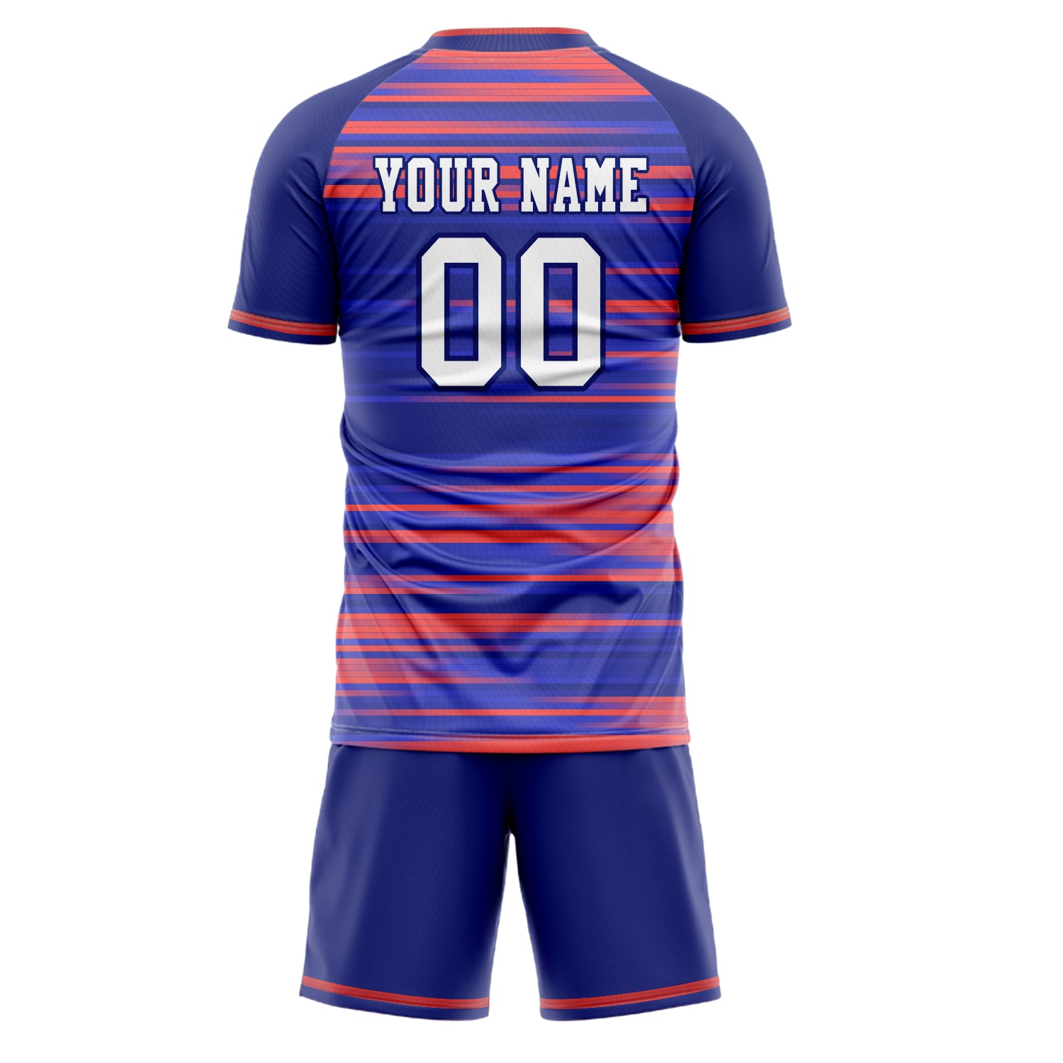 Custom Professional Royal Blue Red Football Jersey Set