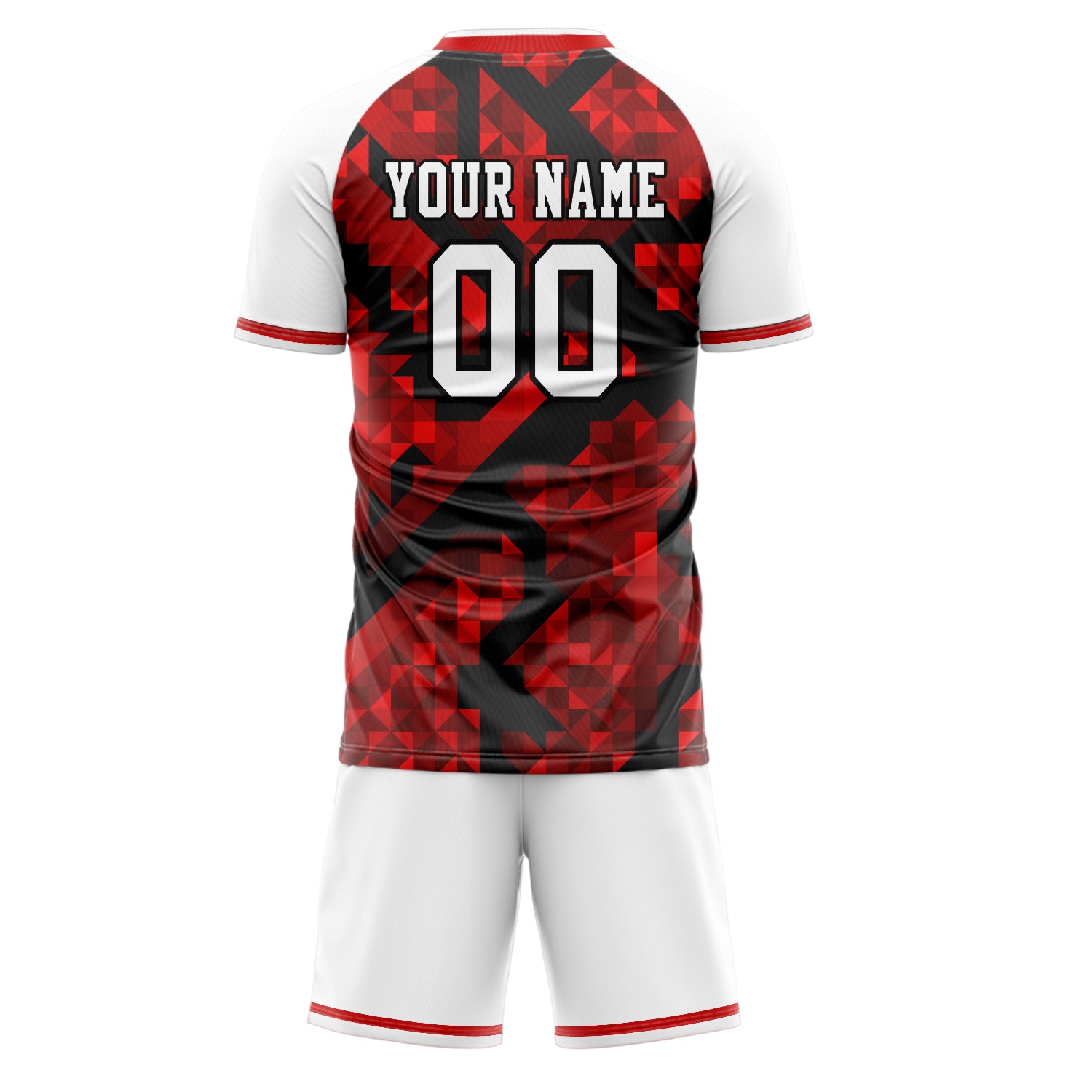 Custom Professional Red White Football Jersey Set