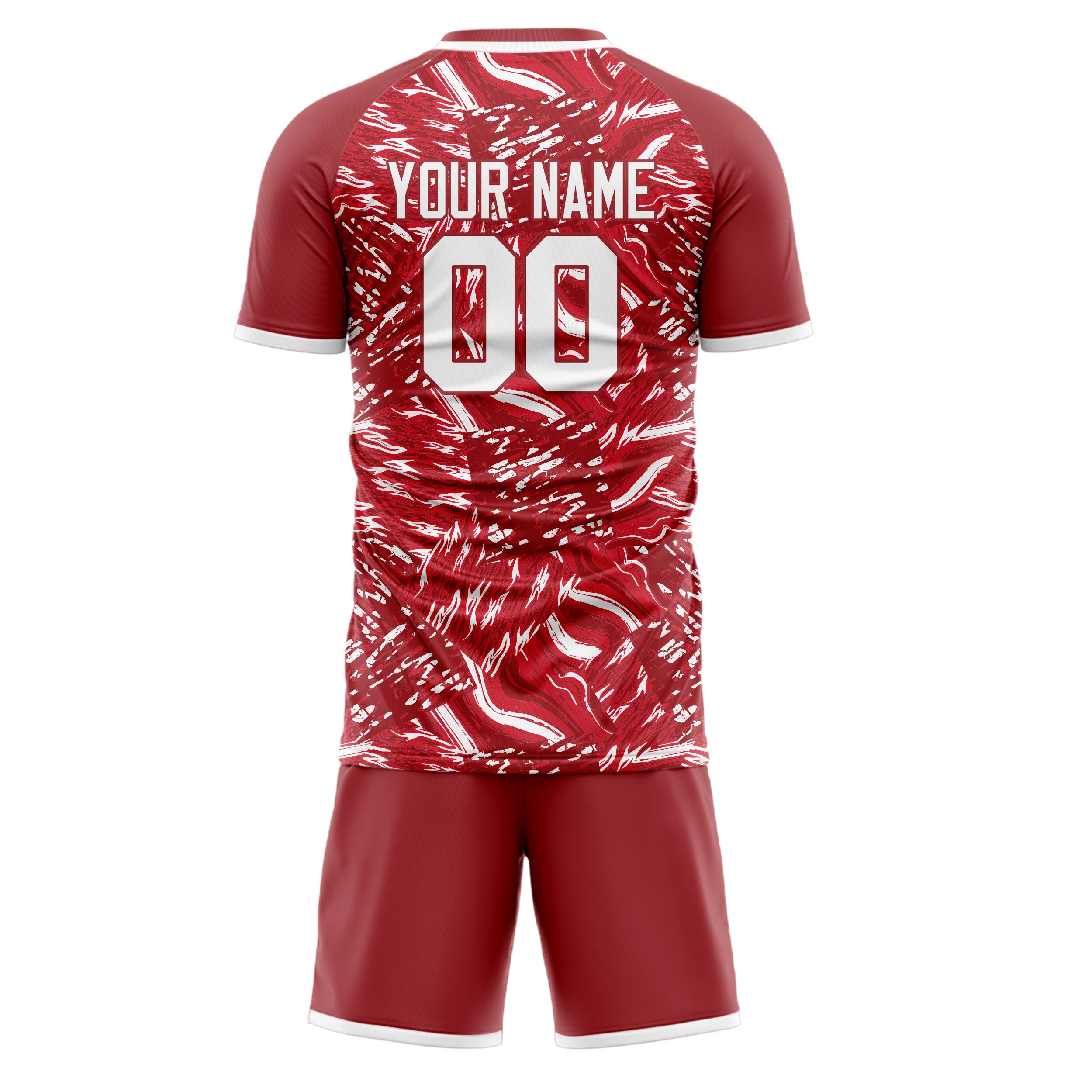 Custom Professional Red White Football Jersey Set
