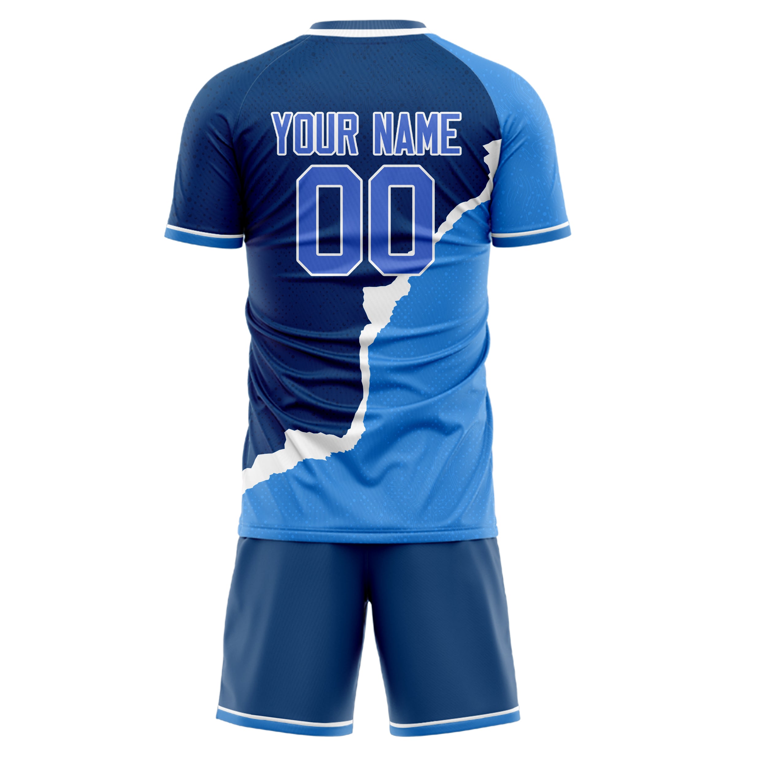 Maßgeschneidertes Professionelles Marineblau Blau Fußballtrikot-Set