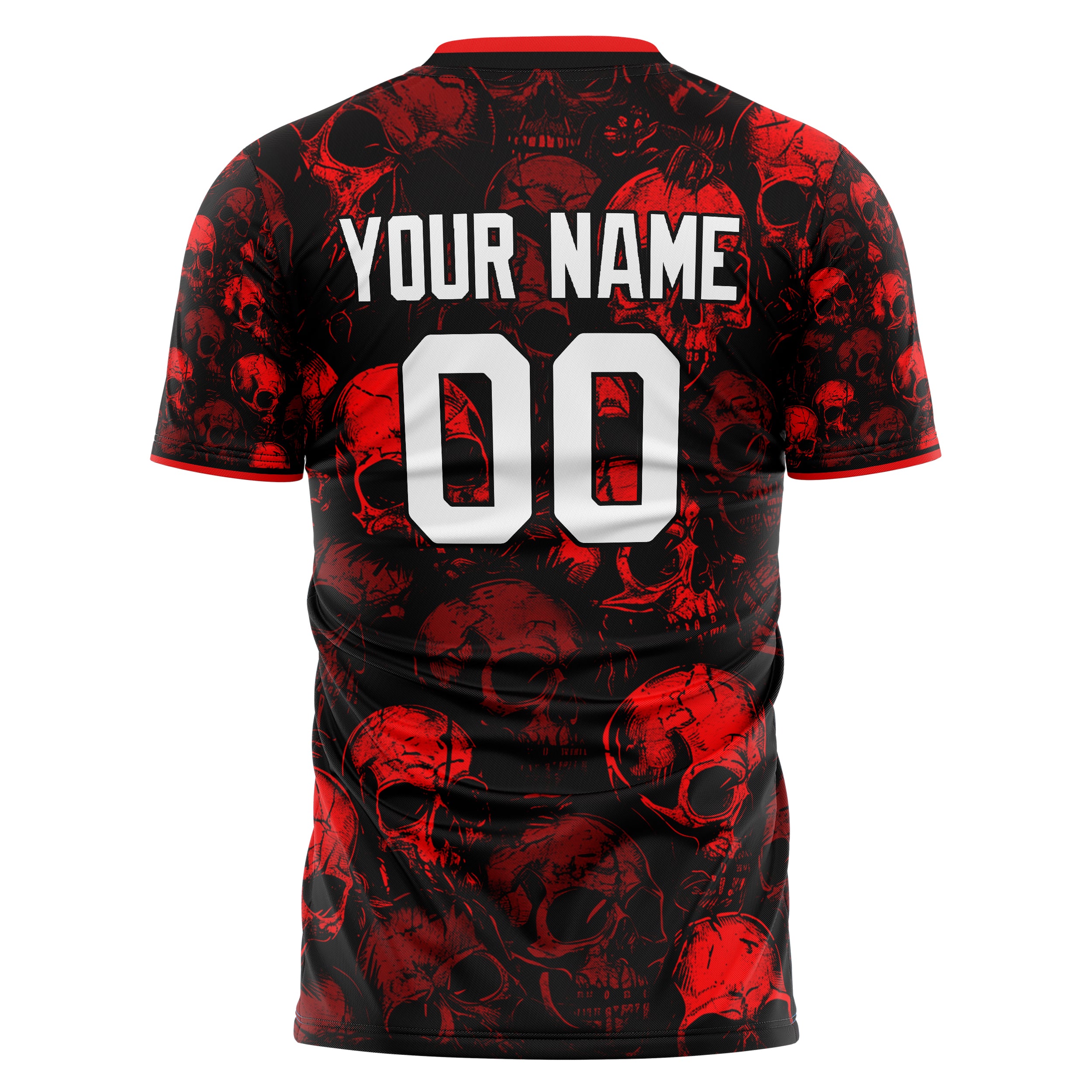 Custom Professional Red Skull Soccer Jersey