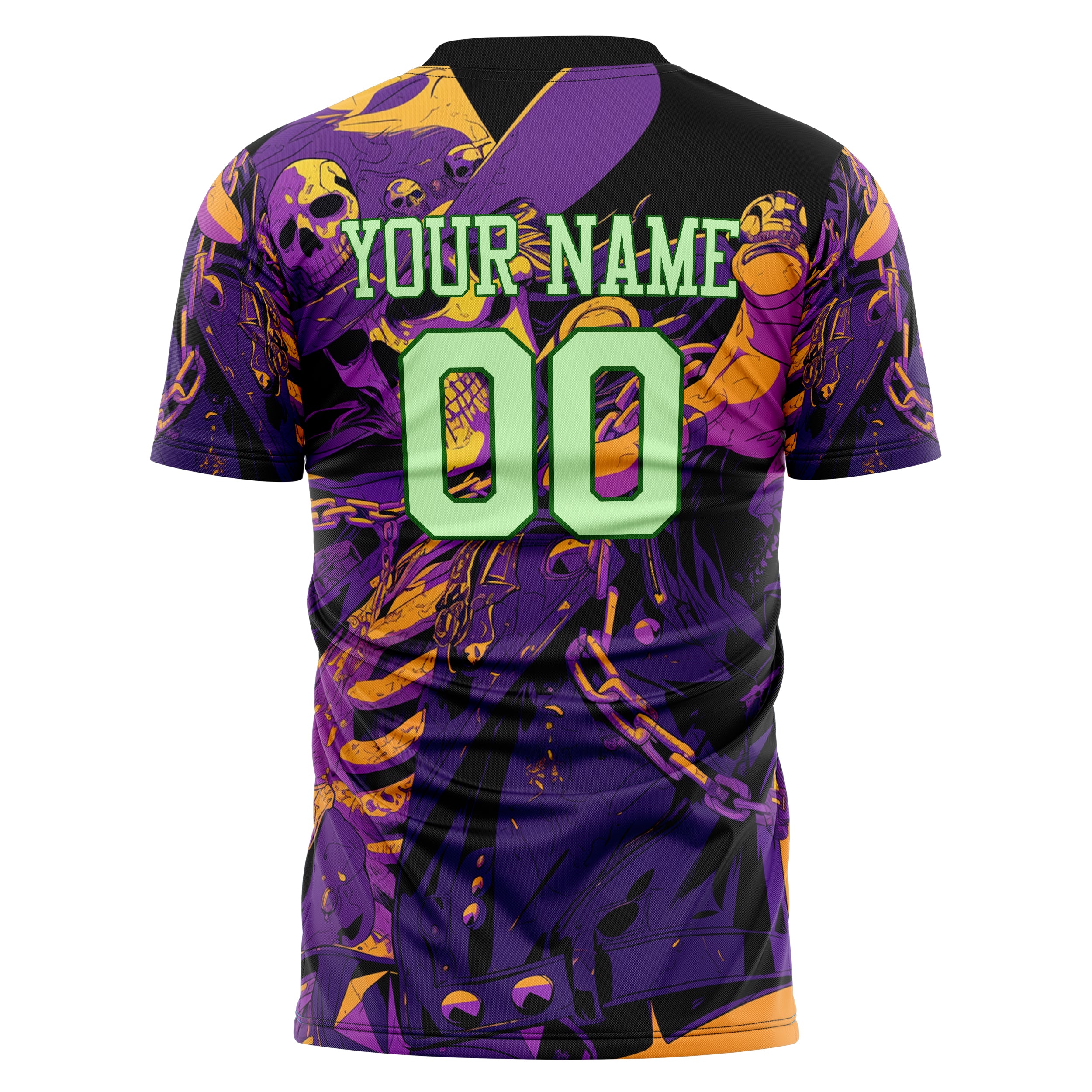 Custom Professional Purple Skull Soccer Jersey