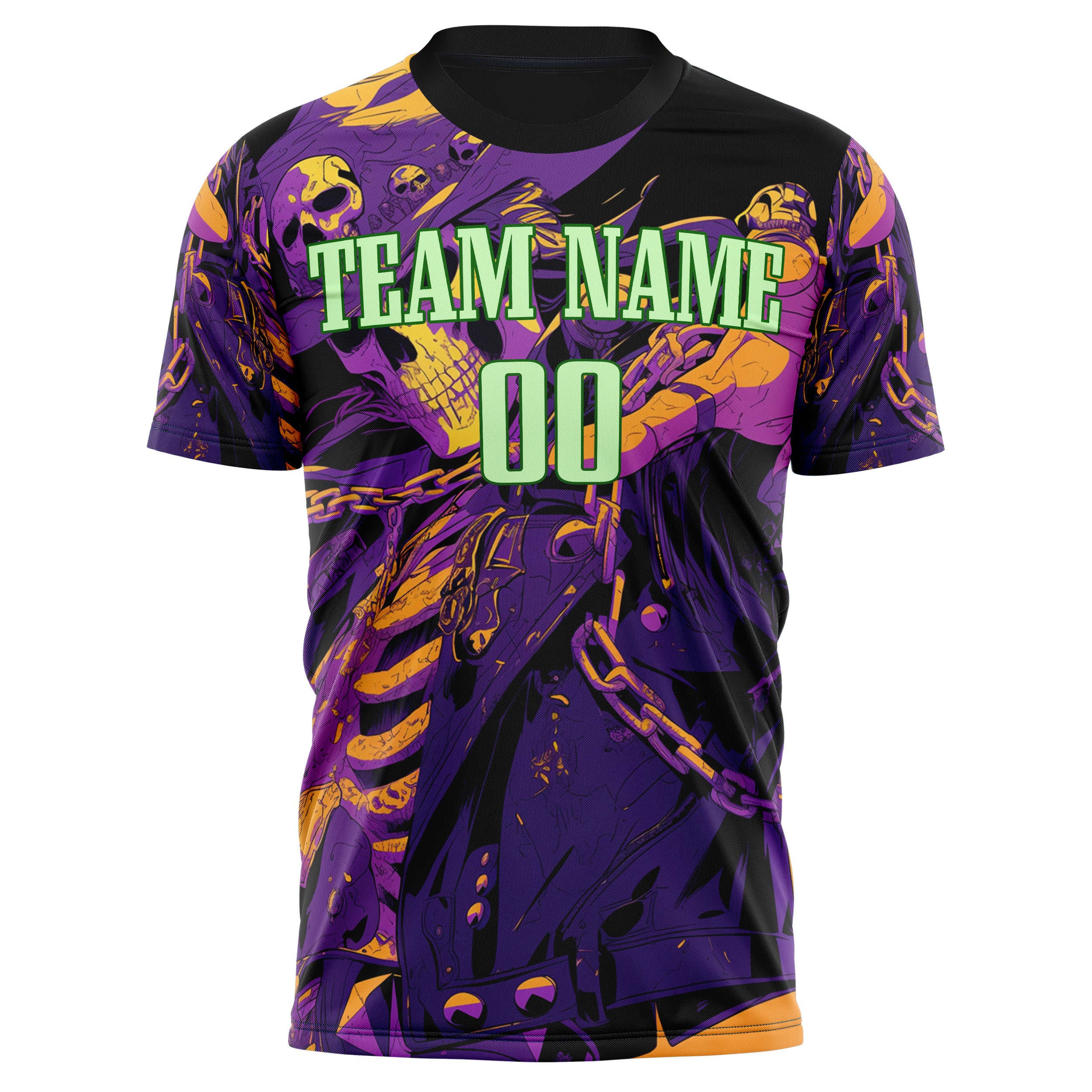 Custom Professional Purple Skull Soccer Jersey