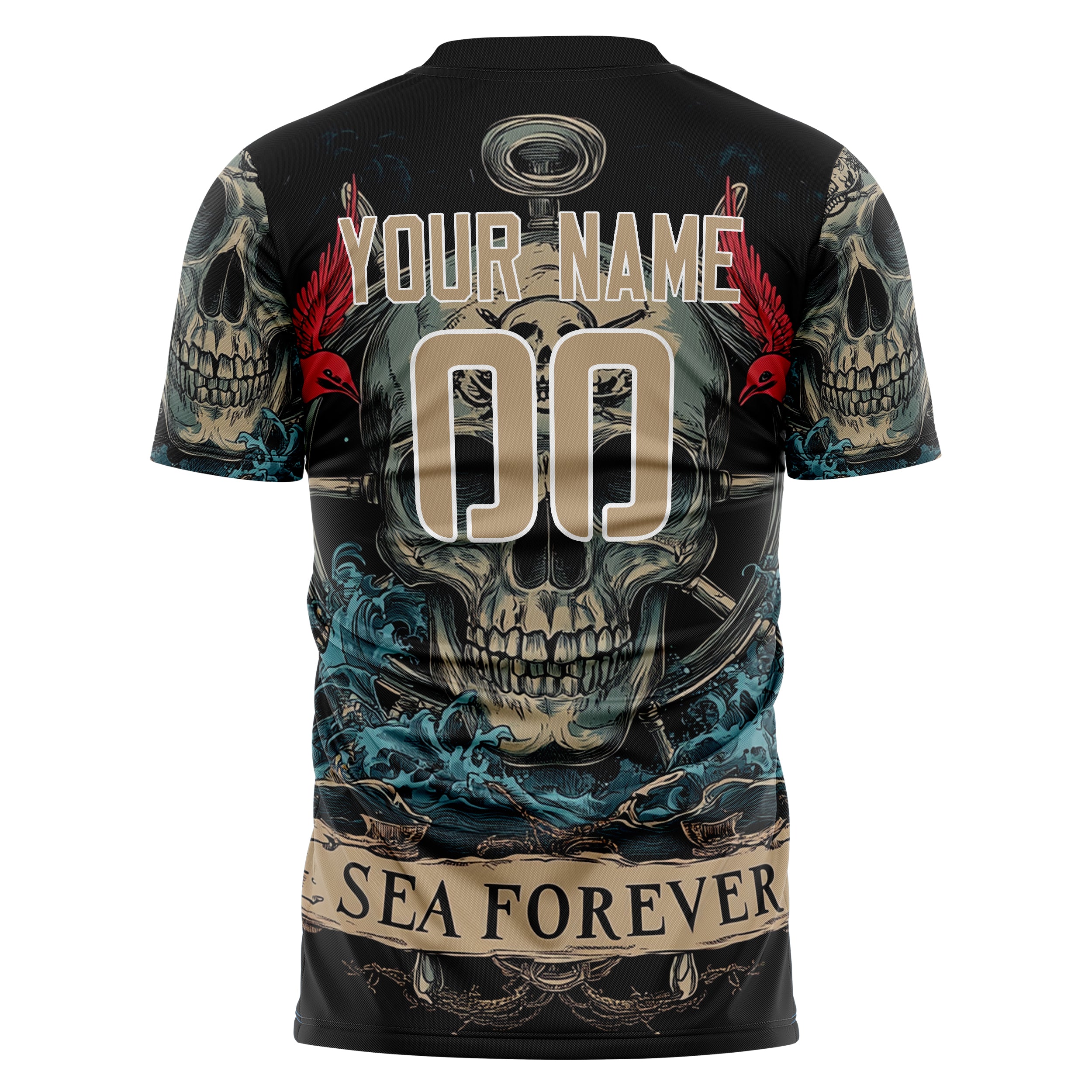 Benutzerdefiniertes Professionelles Braun Schädel Fußballtrikot