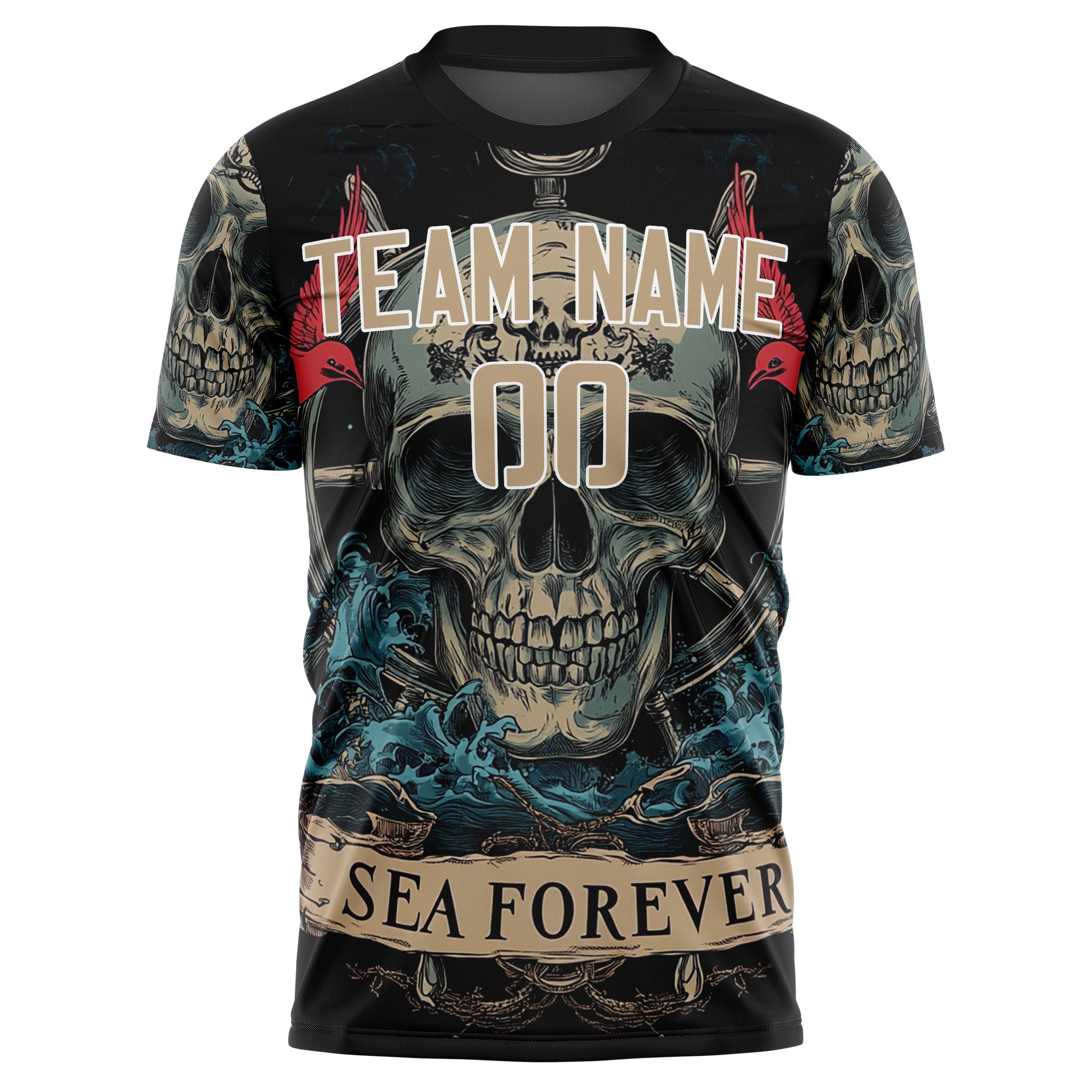 Custom Professional Brown Skull Soccer Jersey