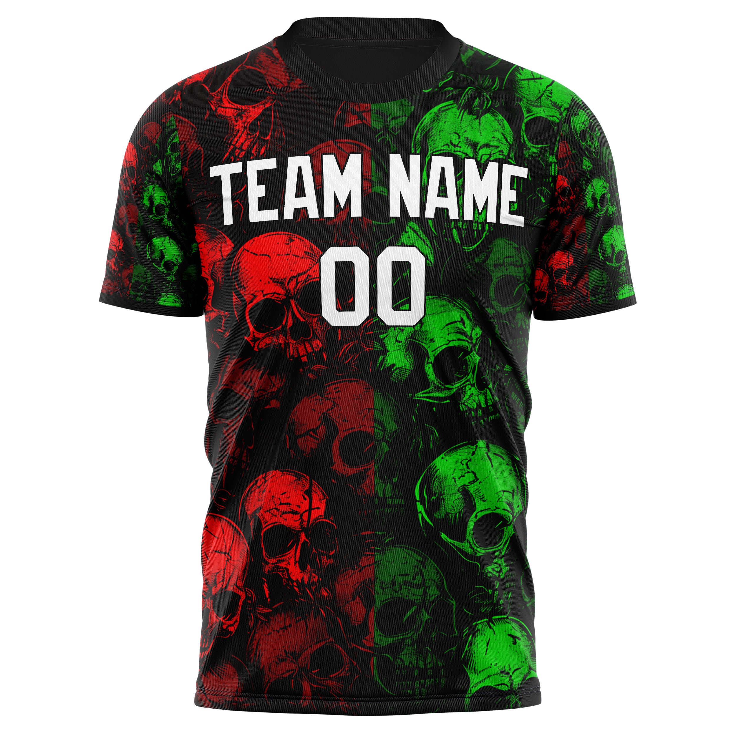 Custom Professional Green Skull Soccer Jersey