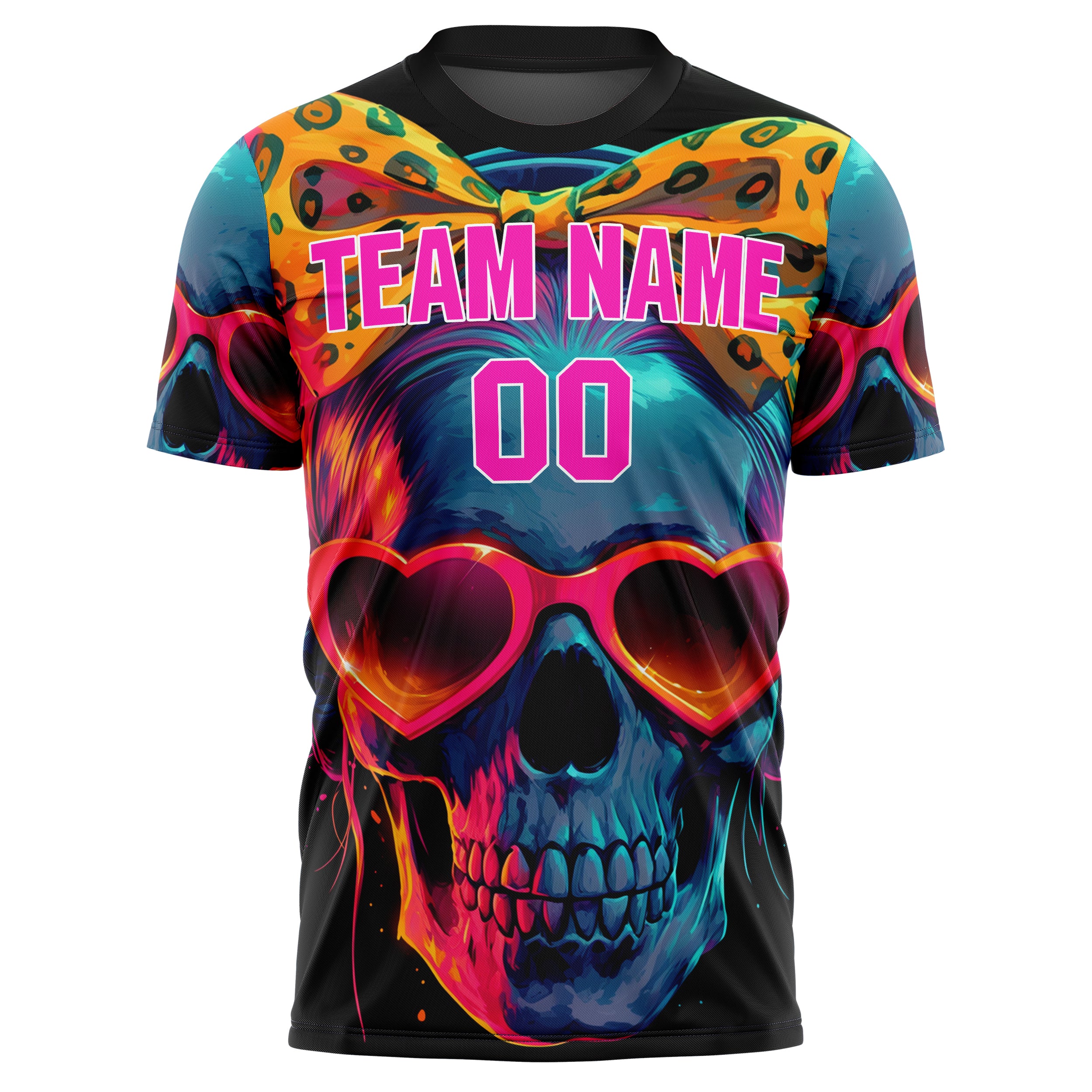 Custom Professional Pink Skull Soccer Jersey