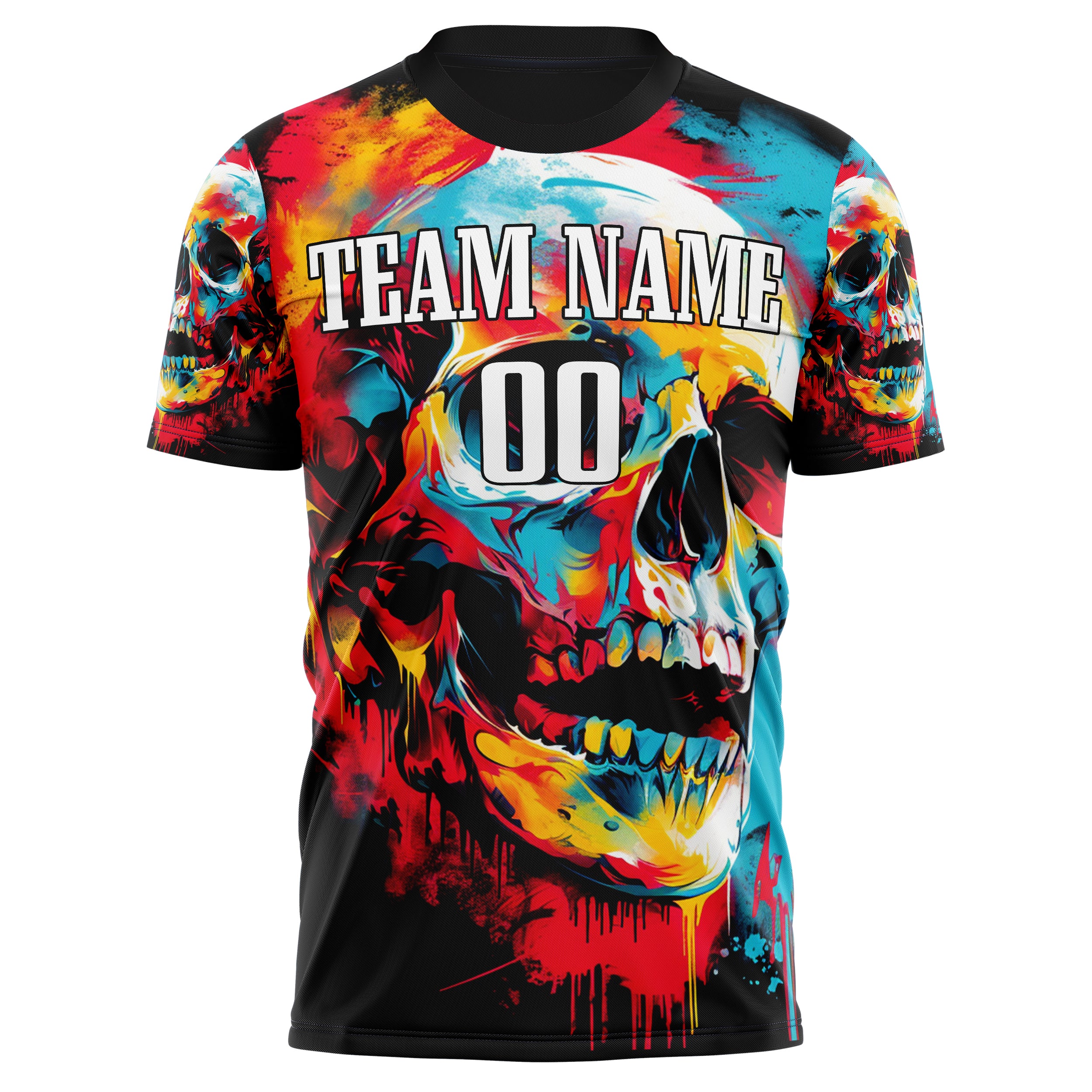 Custom Professional Red Skull Soccer Jersey