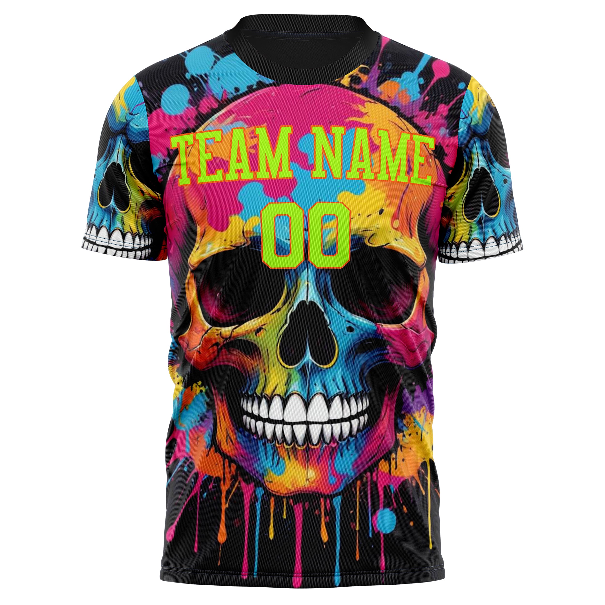 Custom Professional Blue Skull Soccer Jersey