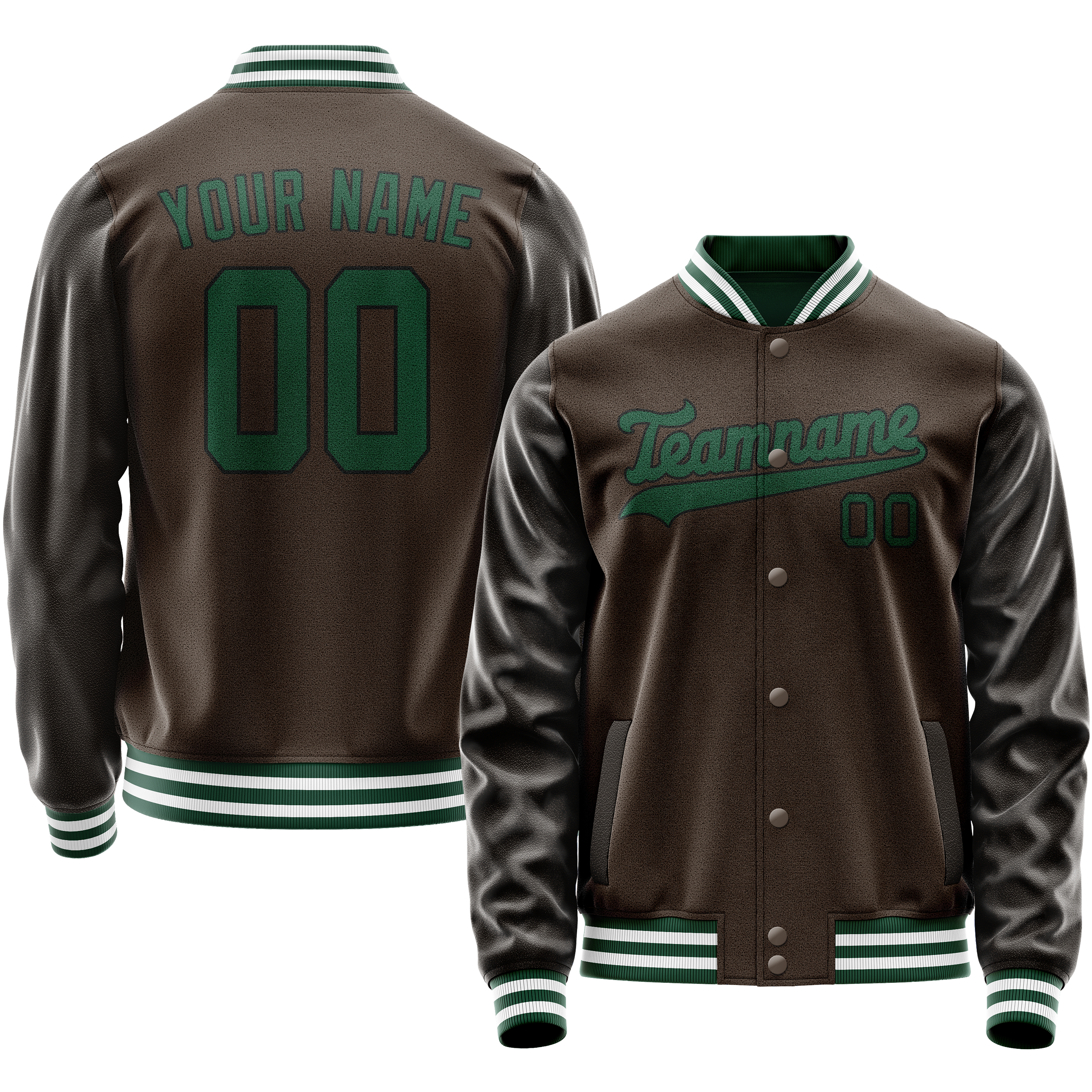 Maßgeschneidertes Braun Blaugrün Jacke JA02240617XF080