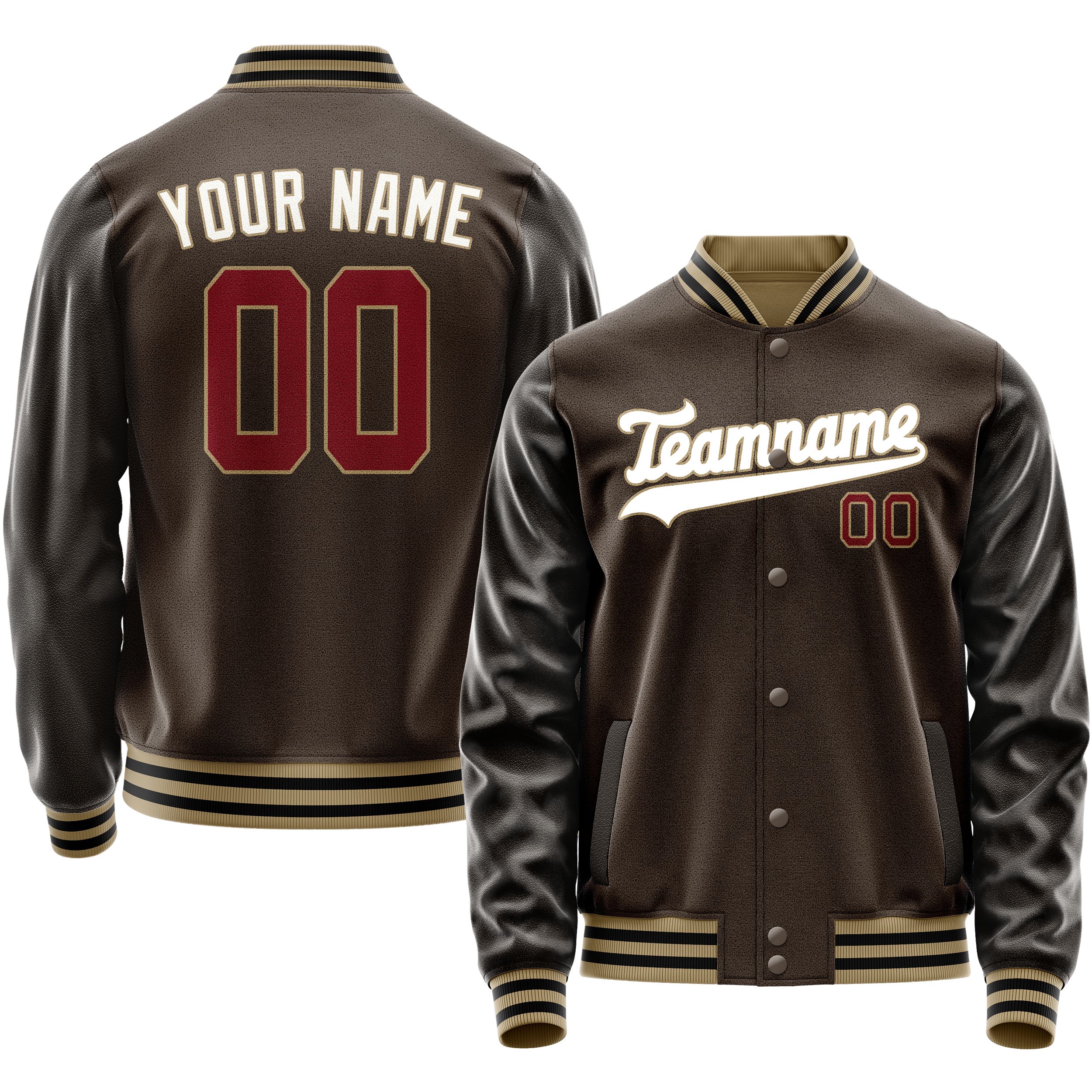 Maßgeschneidertes Braun Weiß Jacke JA02240617XF065