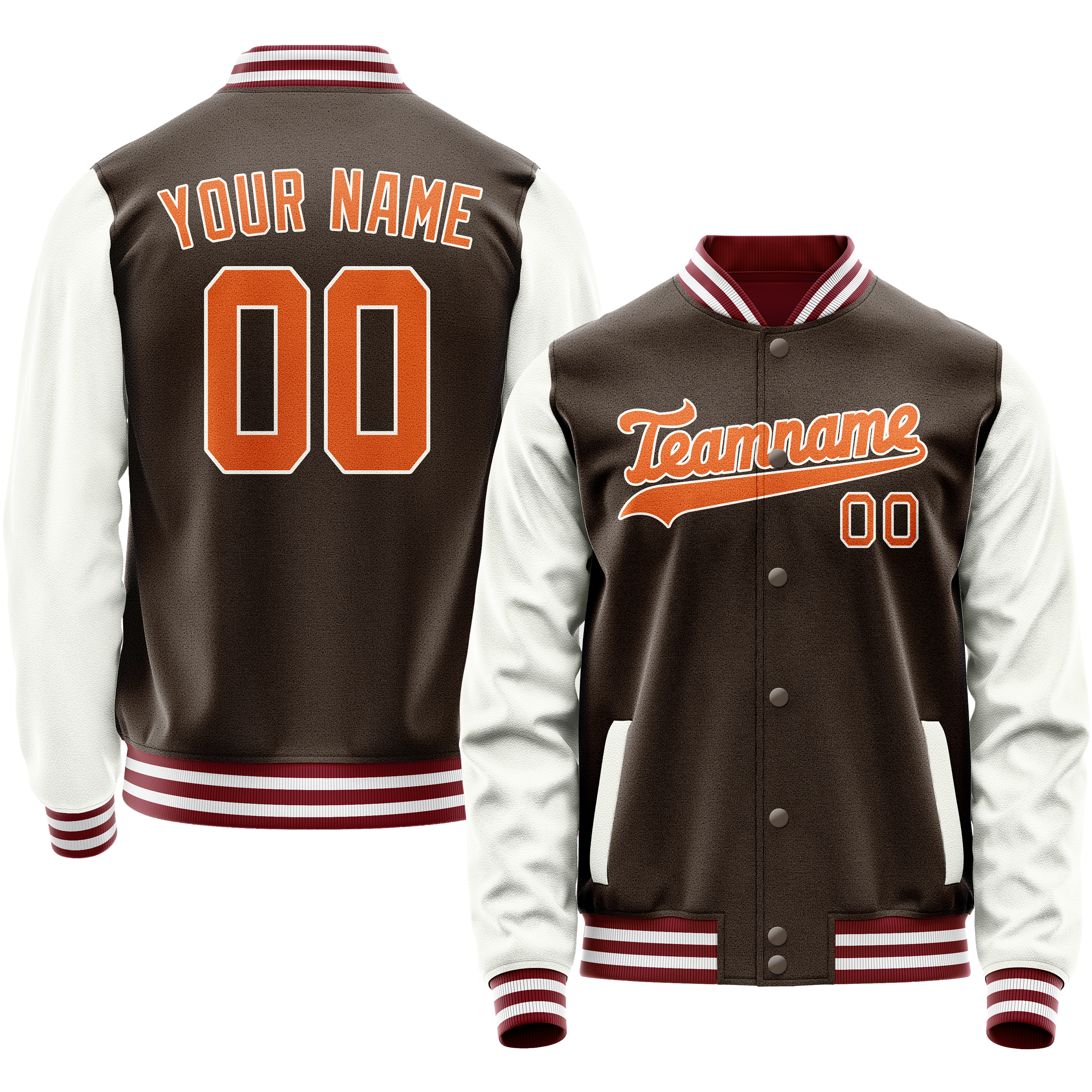 Maßgeschneidertes Braun Weiß Jacke JA02240617XF069