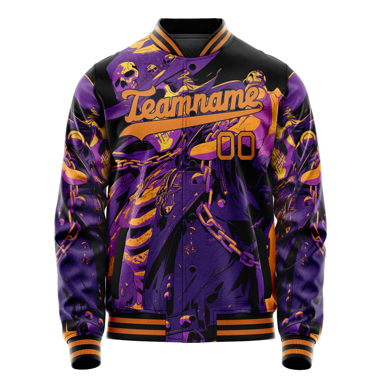 Custom Purple Skull Jacket