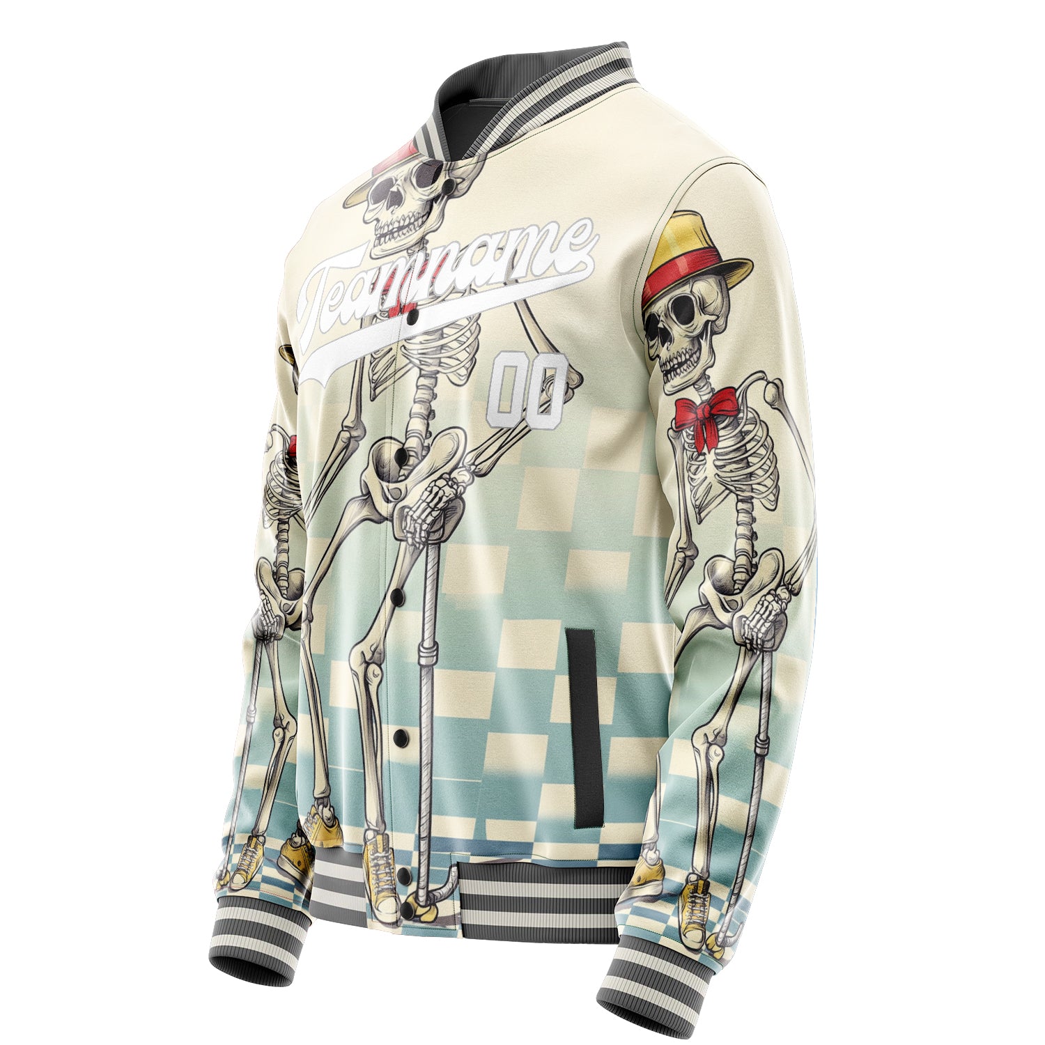 Tailored Cream Skull Jacket