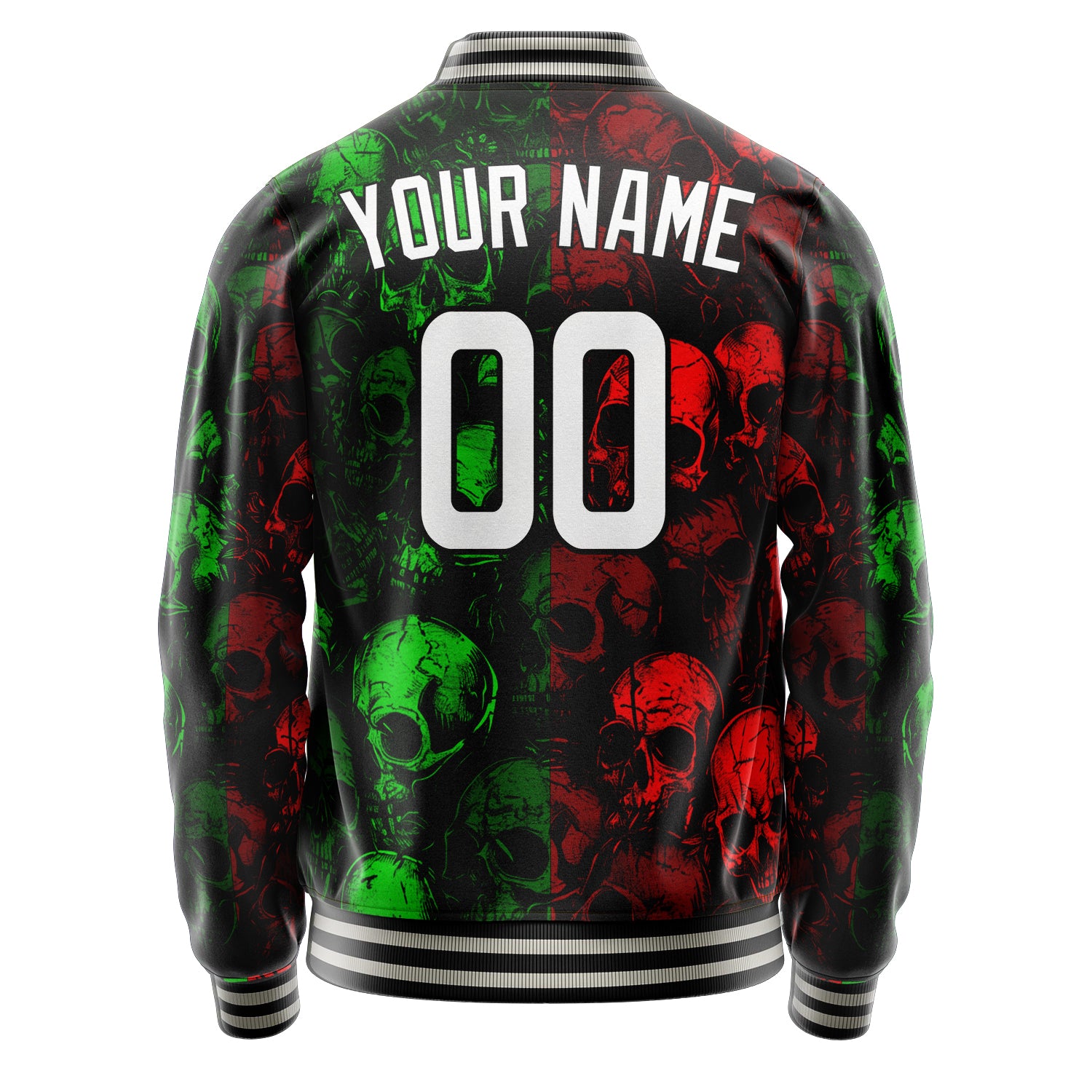 Maßgeschneidertes Schwarz Schädel Jacke