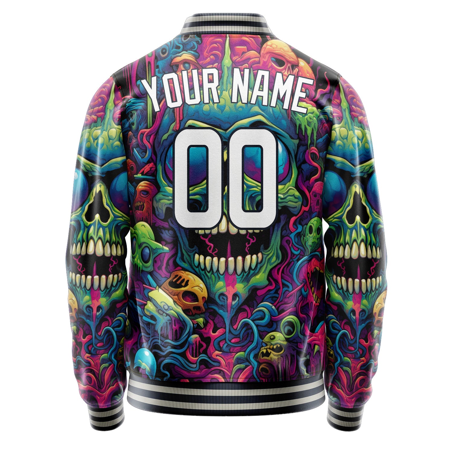 Maßgeschneidertes Grün Schädel Jacke