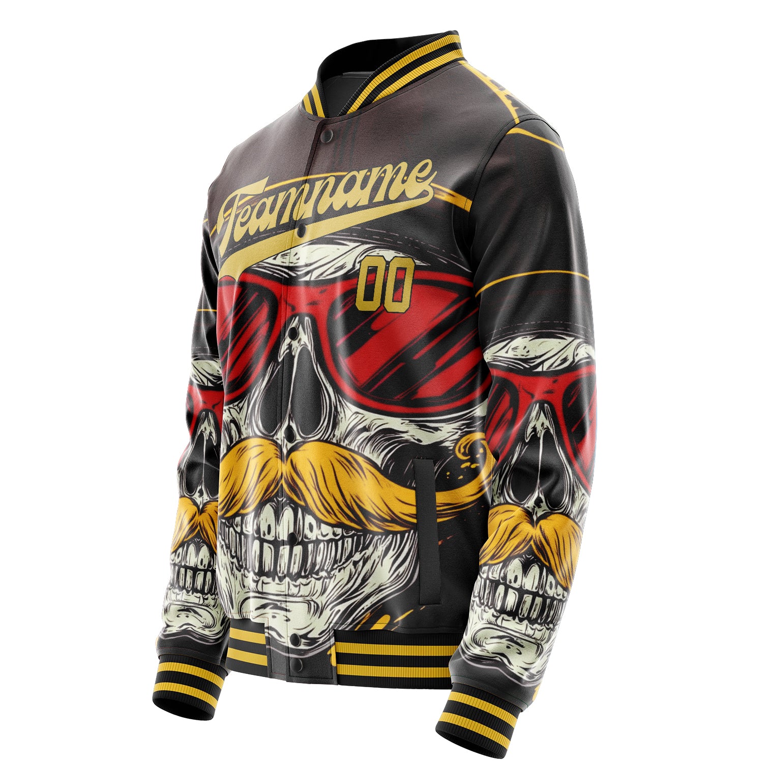 Maßgeschneidertes Altgold Schädel Jacke