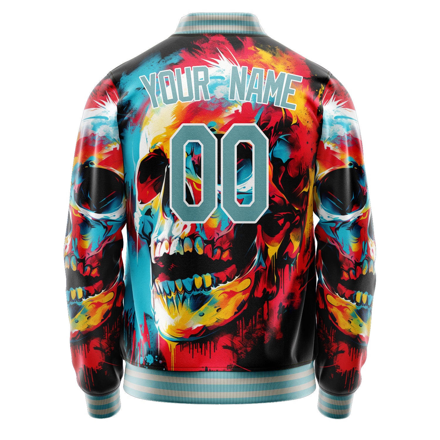 Maßgeschneidertes Rot Schädel Jacke