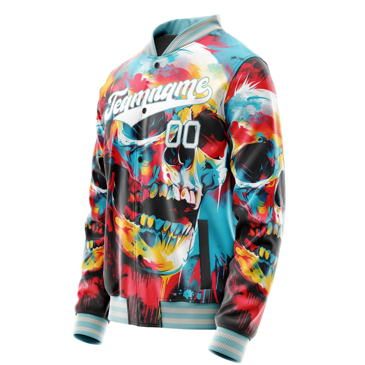 Maßgeschneidertes Rot Schädel Jacke