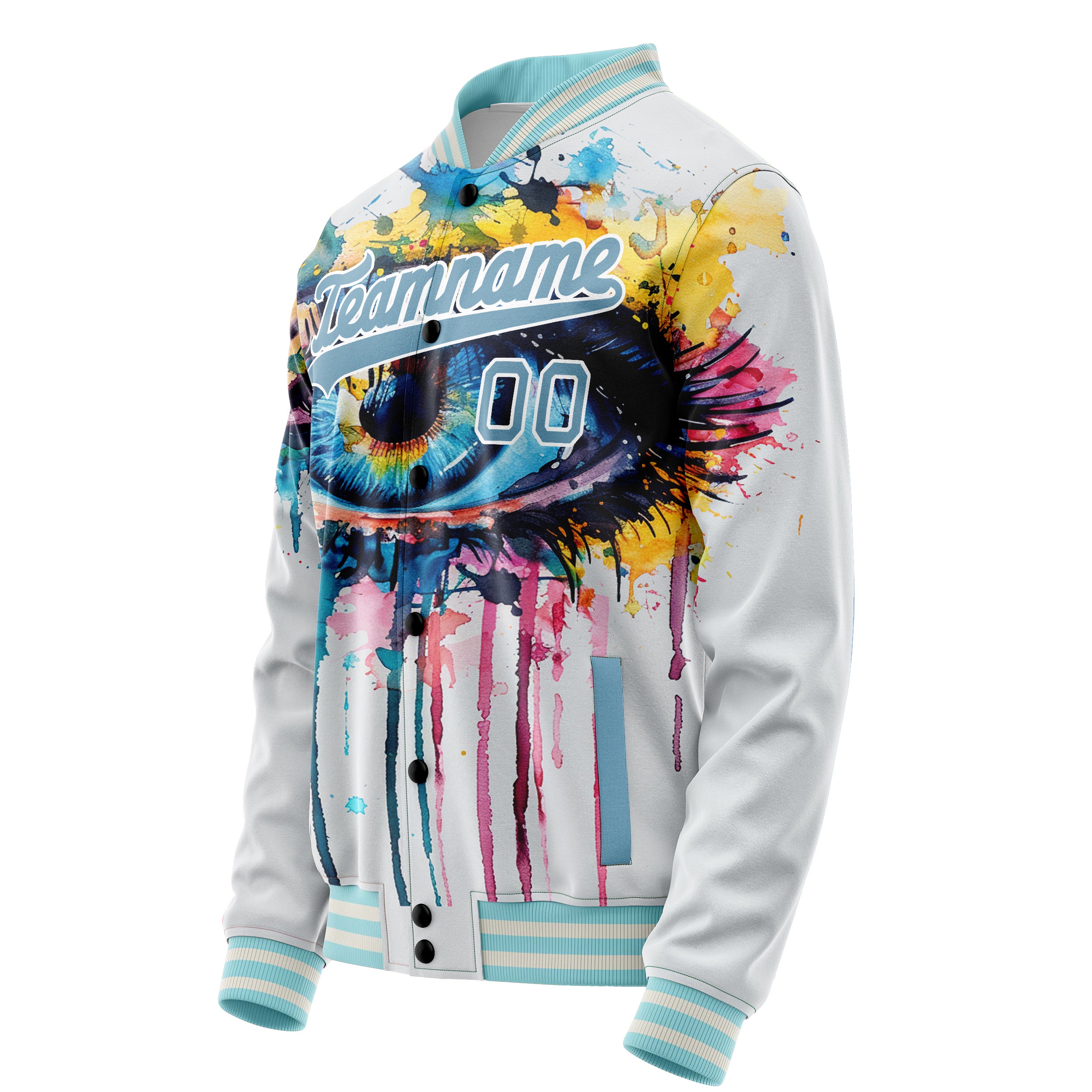 Maßgeschneidertes Professionelles Aquarell-Auge Jacke