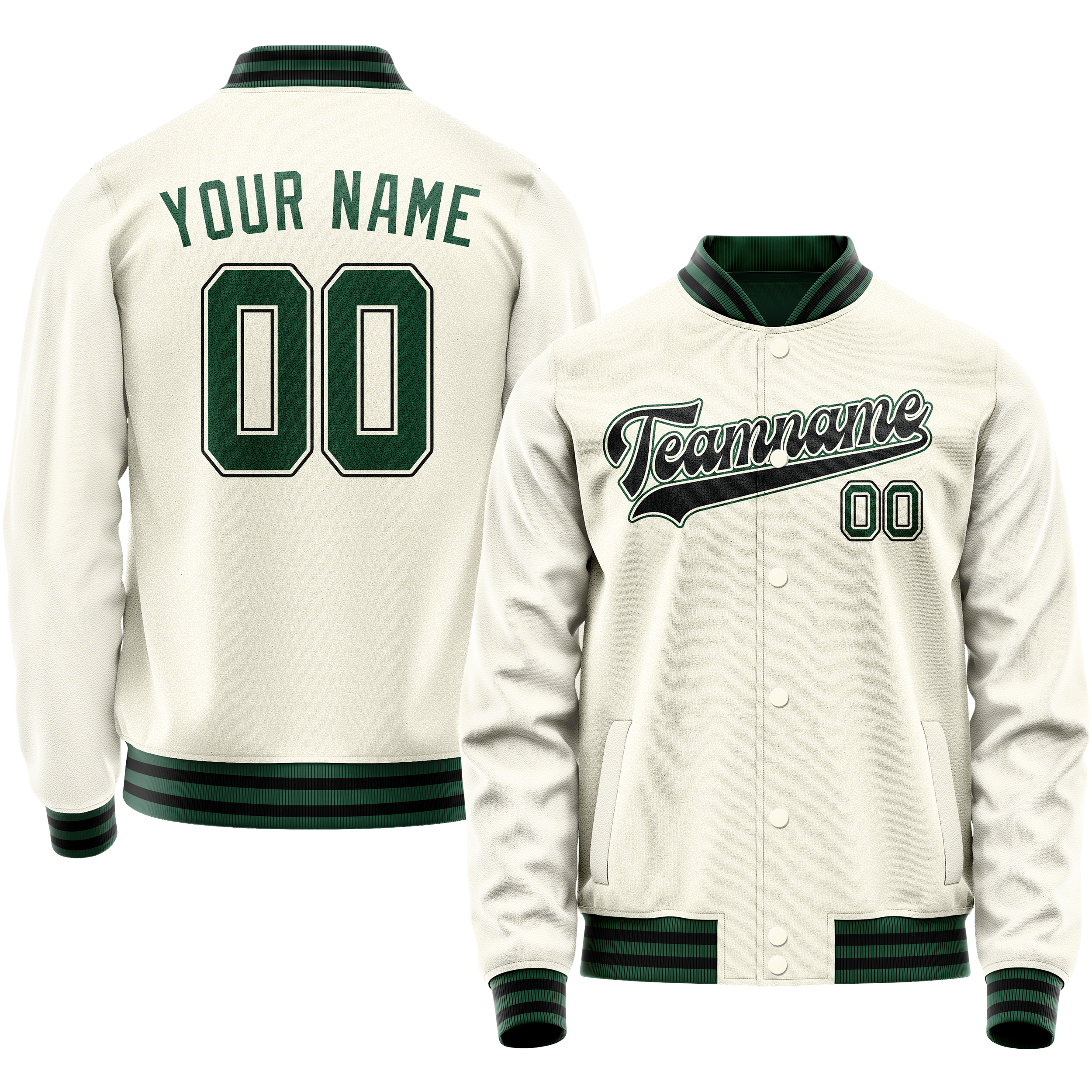 Maßgeschneidertes Creme Kelly Grün Jacke JA02240617JC100