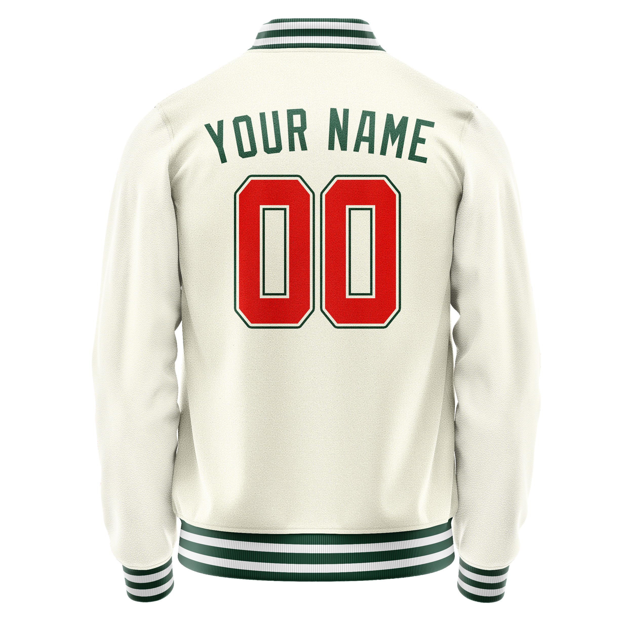 Maßgeschneidertes Creme Kelly Grün Jacke