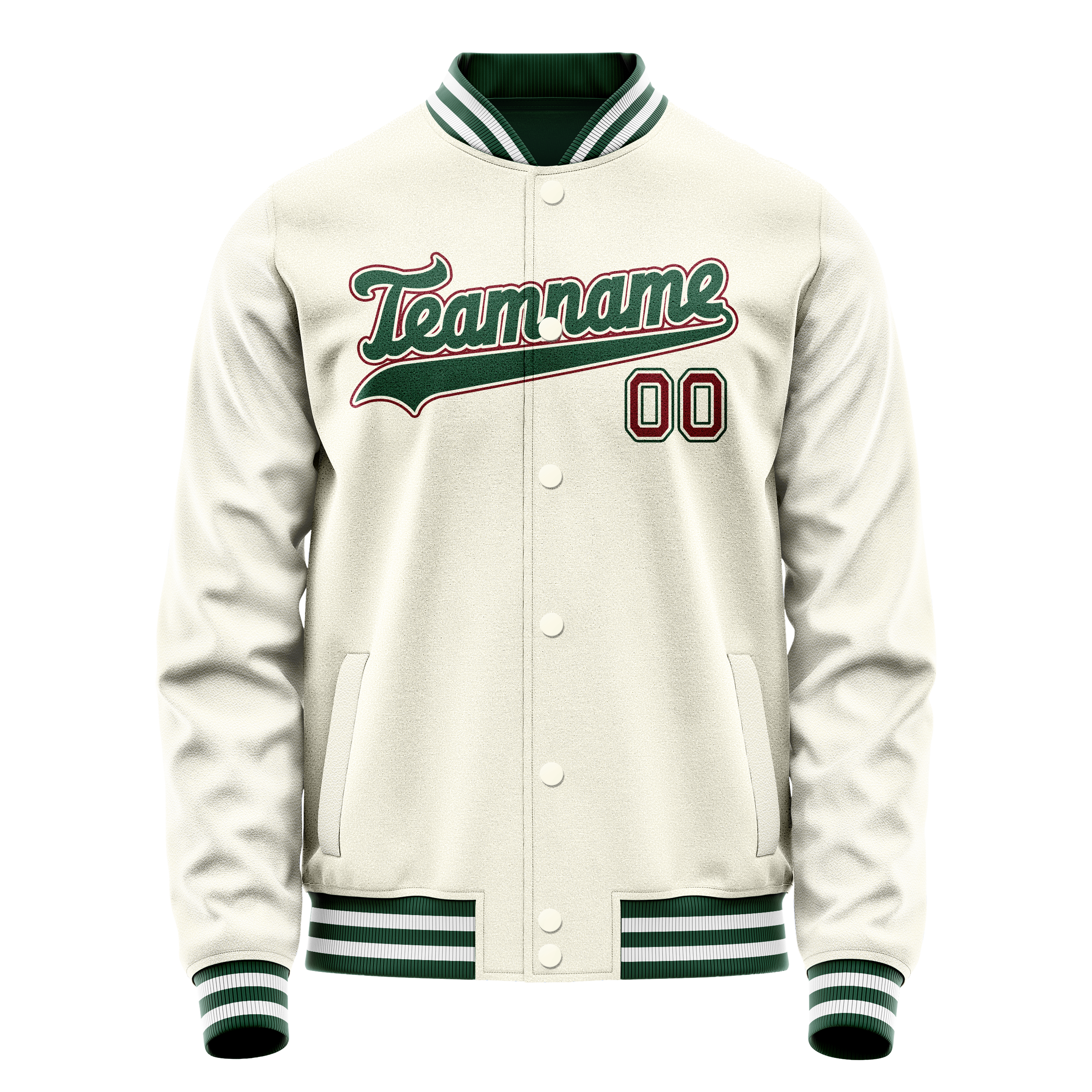 Maßgeschneidertes Creme Kelly Grün Jacke