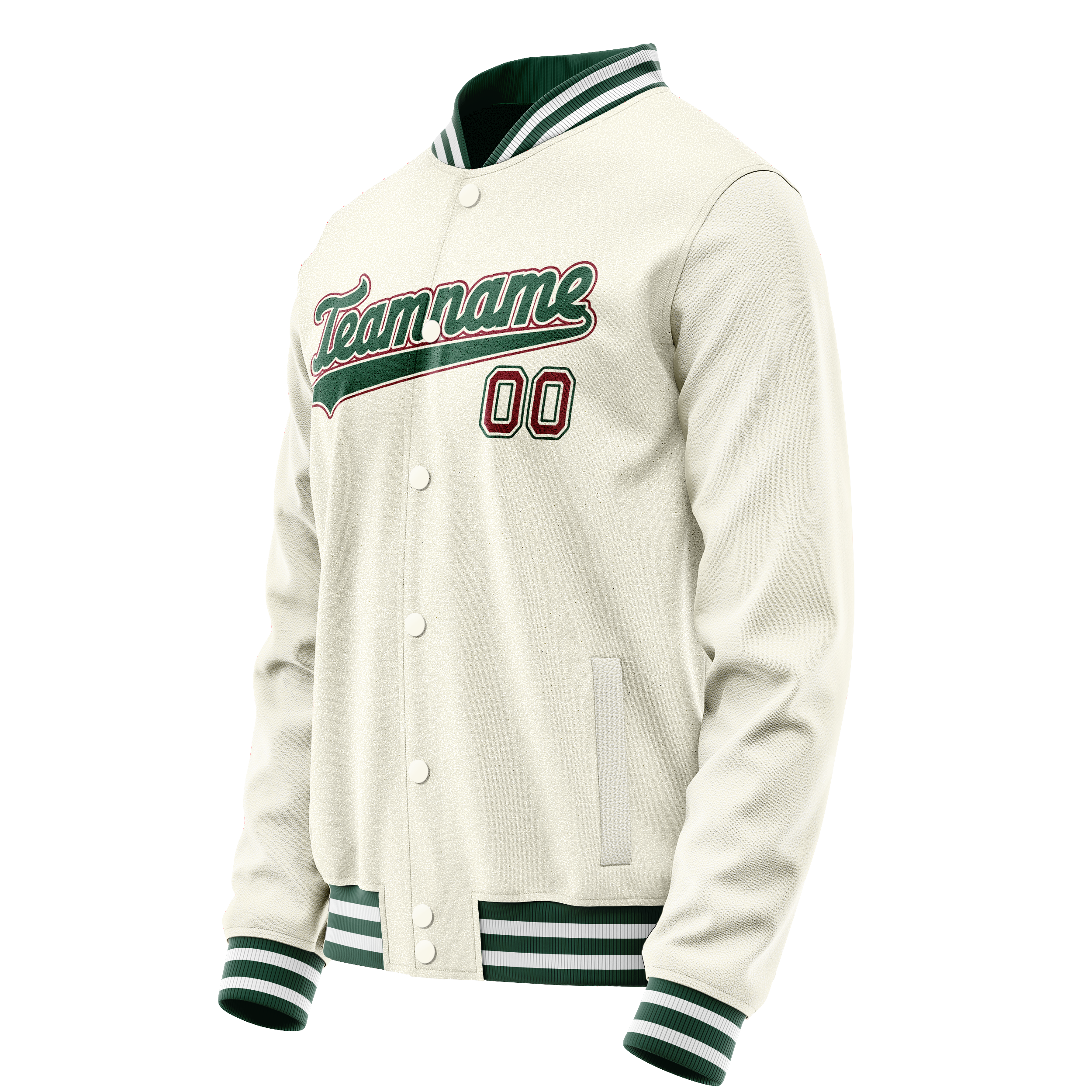 Maßgeschneidertes Creme Kelly Grün Jacke