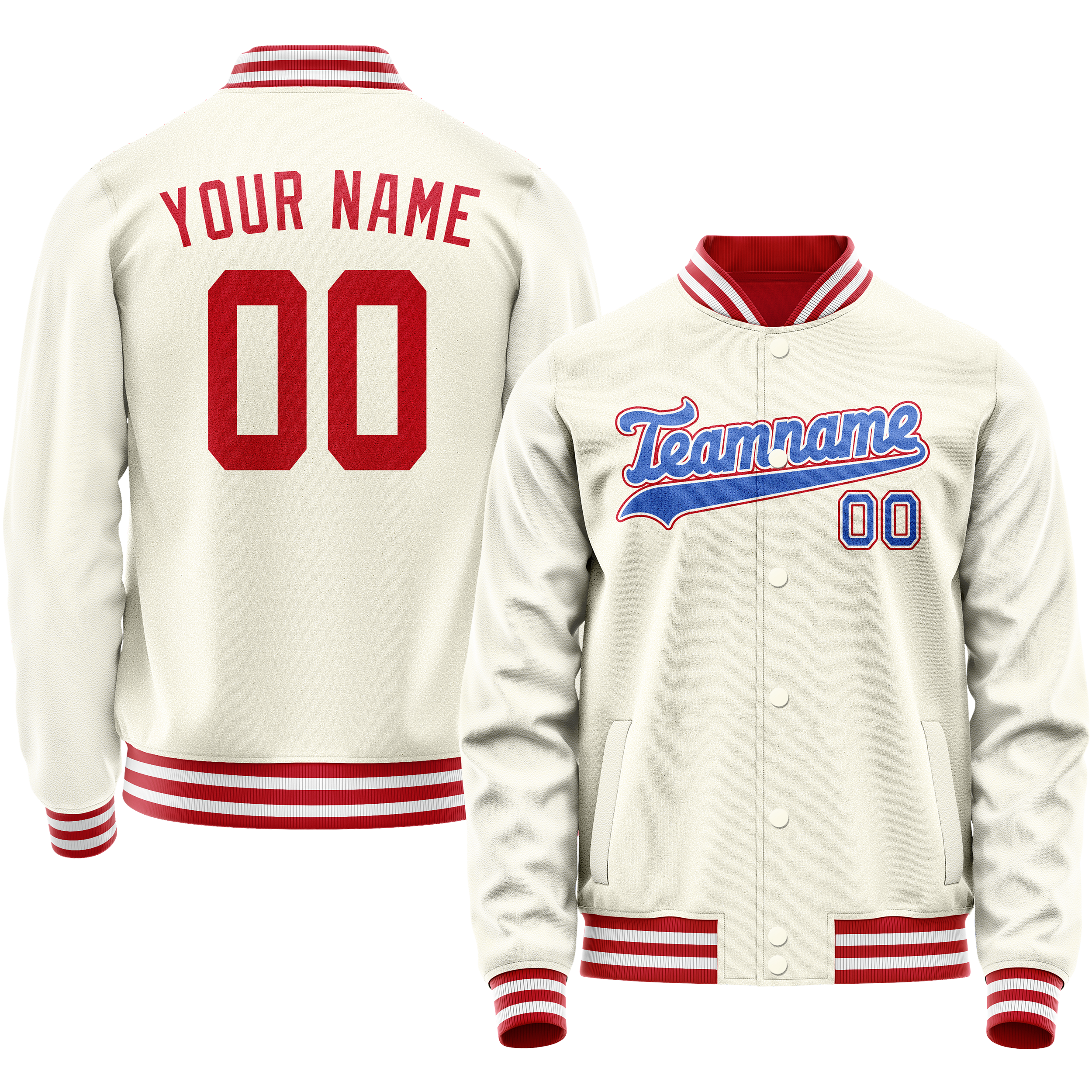 Maßgeschneidertes Creme Rot Jacke JA02240617JC110