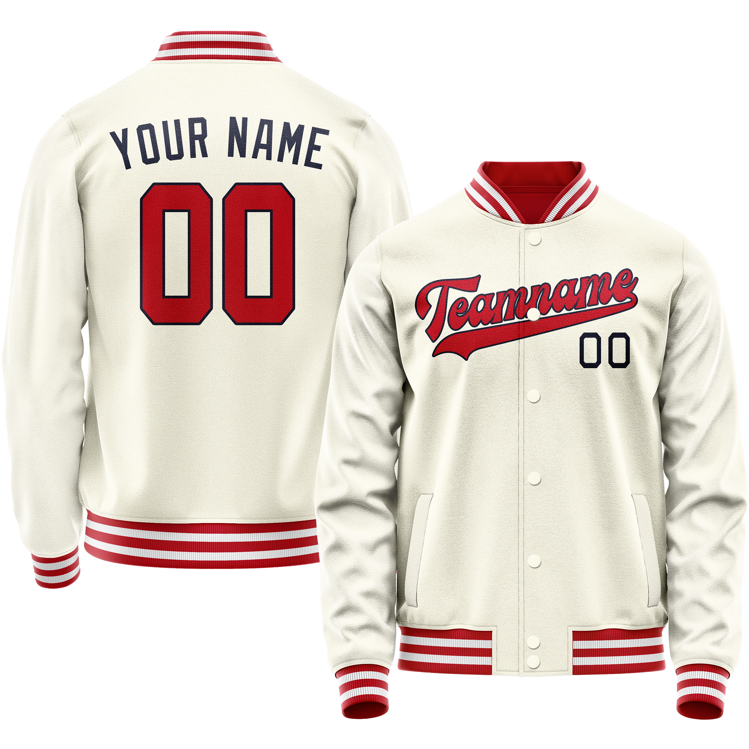 Maßgeschneidertes Creme Rot Jacke JA02240617JC116