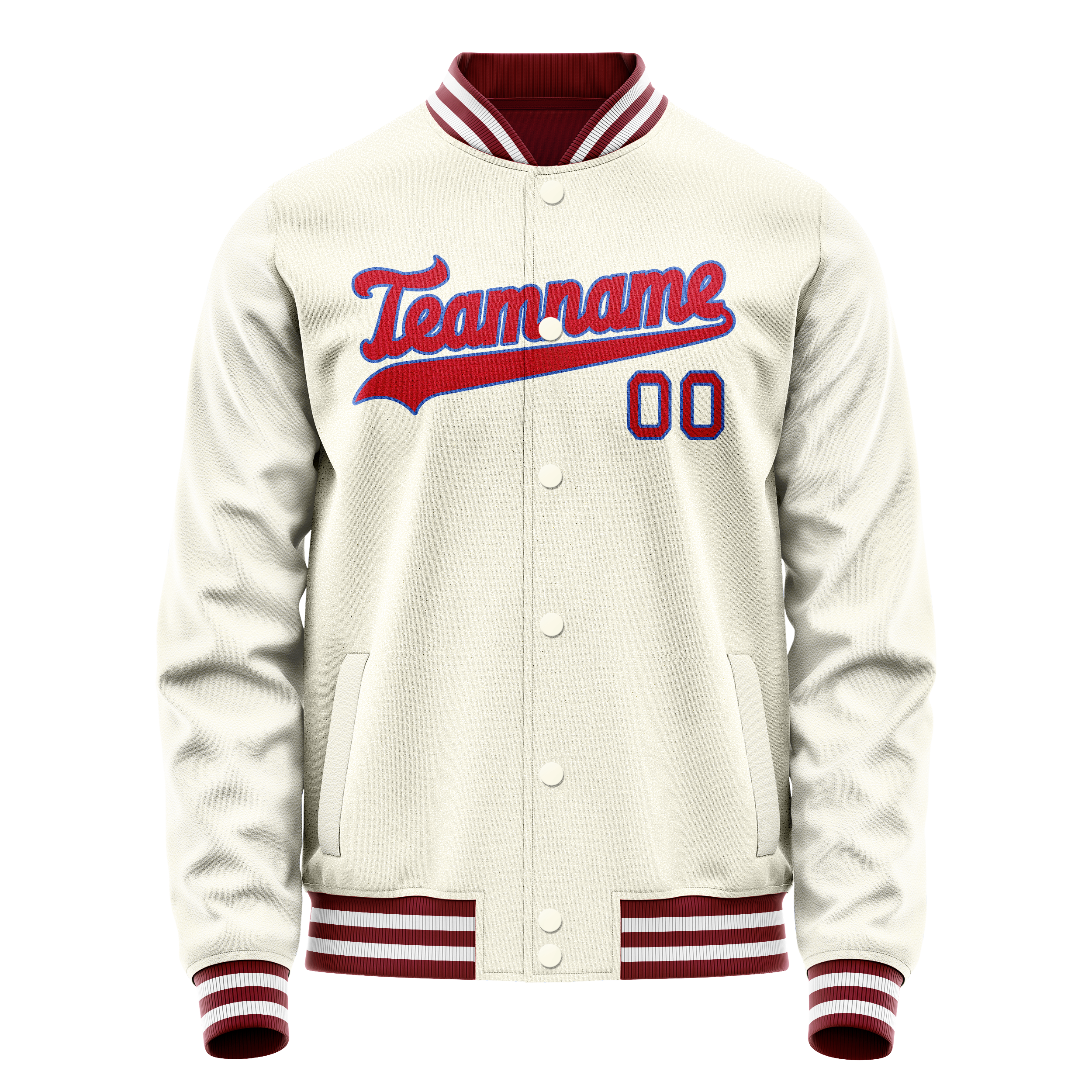 Maßgeschneidertes Creme Rot Jacke