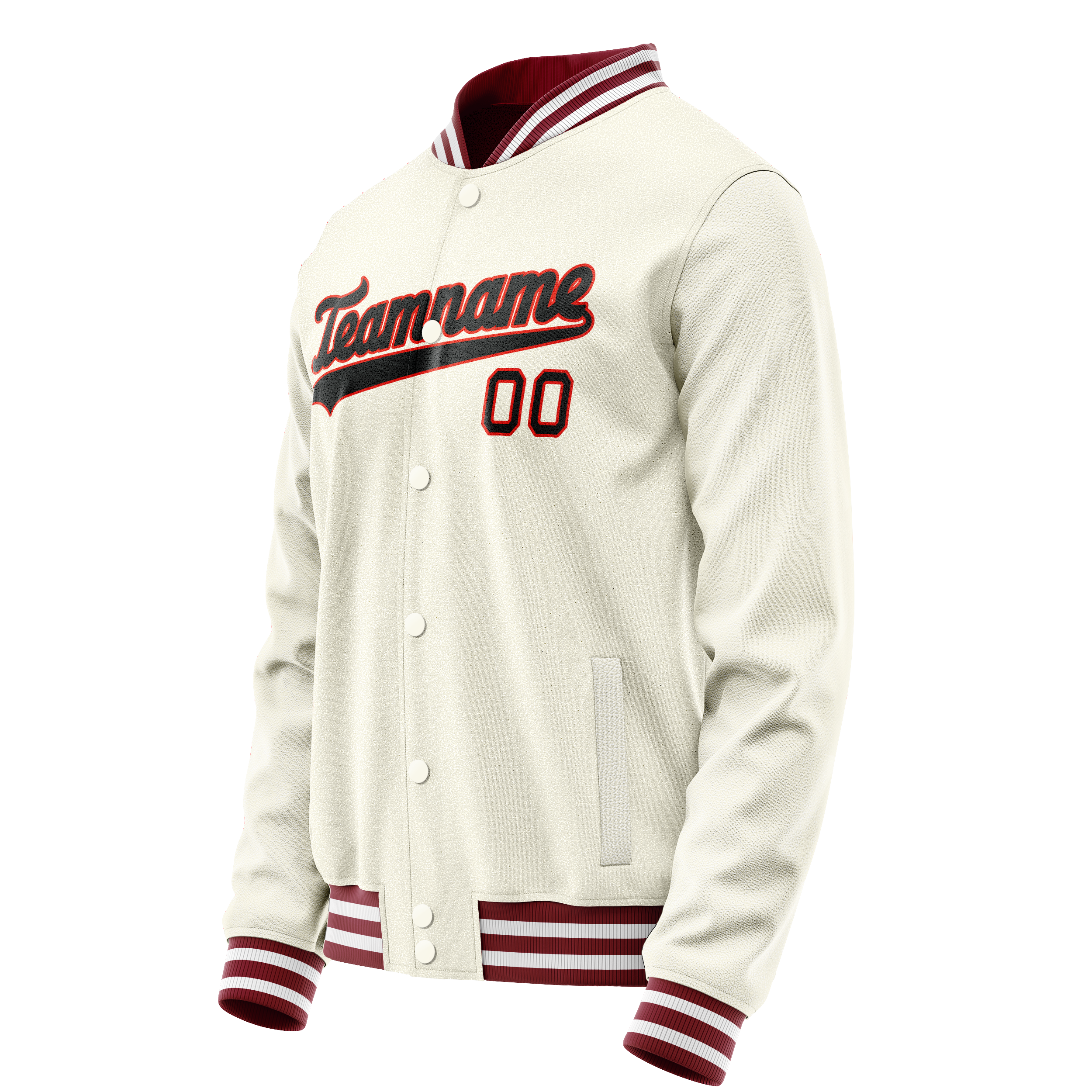 Maßgeschneidertes Creme Schwarz Jacke