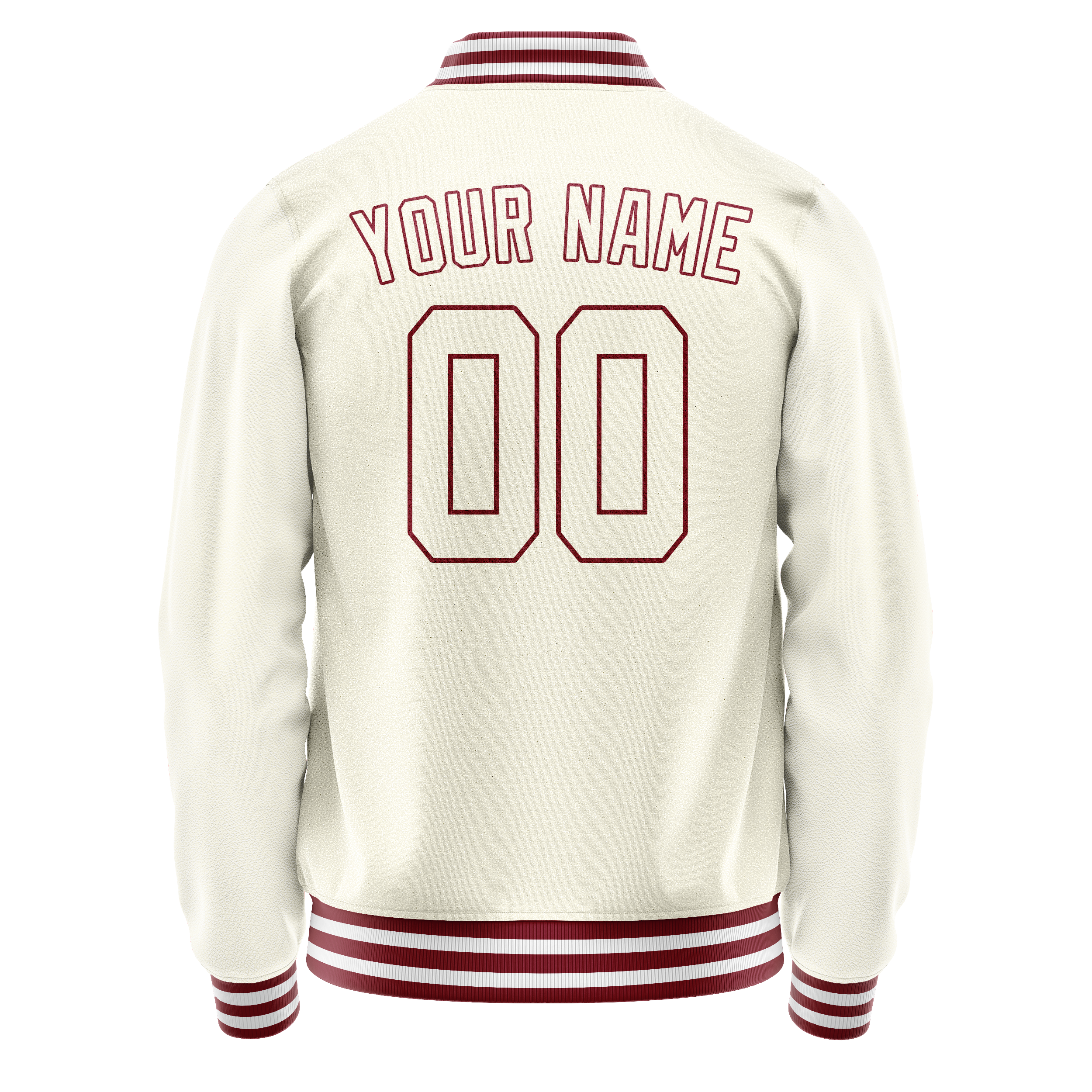 Maßgeschneidertes Creme Karmesinrot Jacke