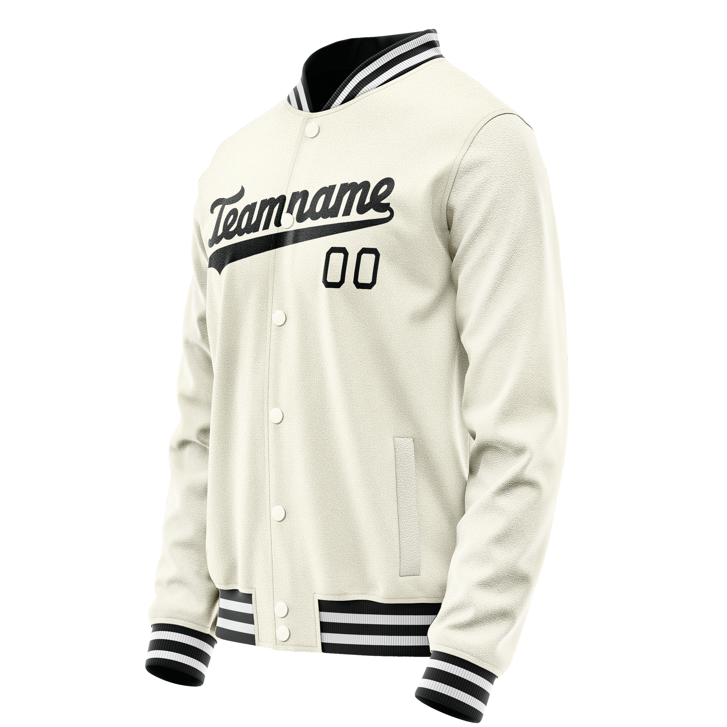 Maßgeschneidertes Creme Schwarz Jacke