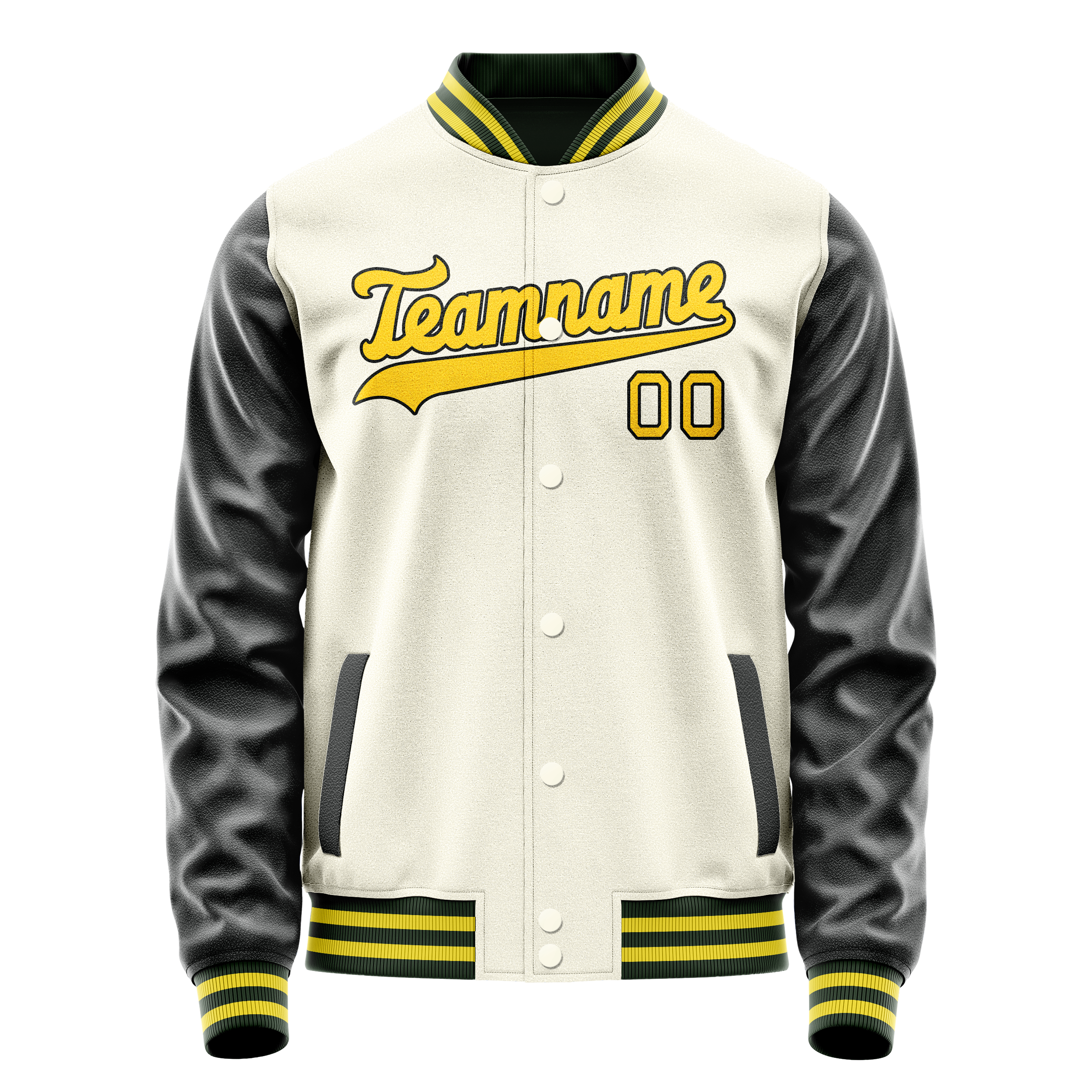 Maßgeschneidertes Creme Schwarz Jacke