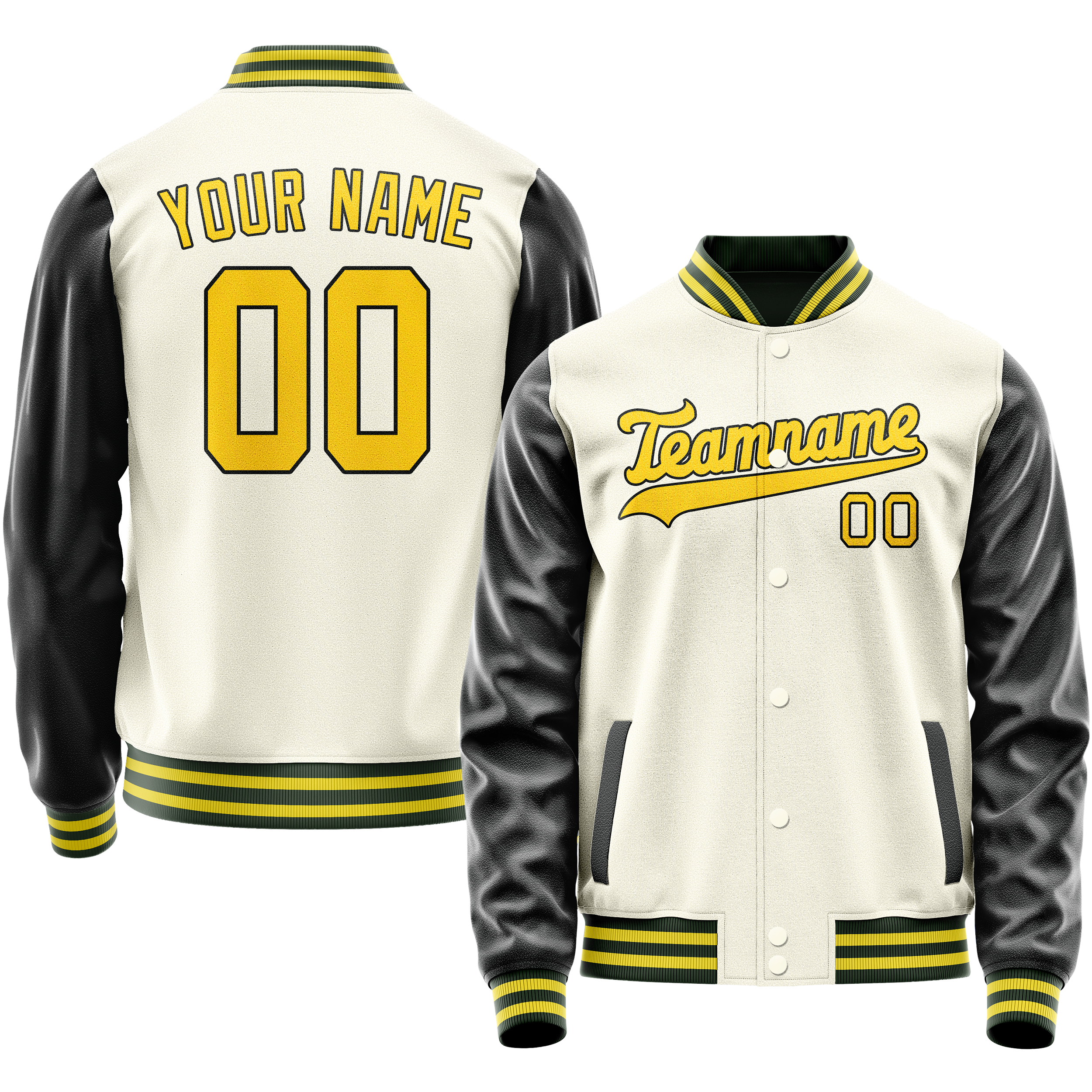 Maßgeschneidertes Creme Schwarz Jacke JA02240617JC092