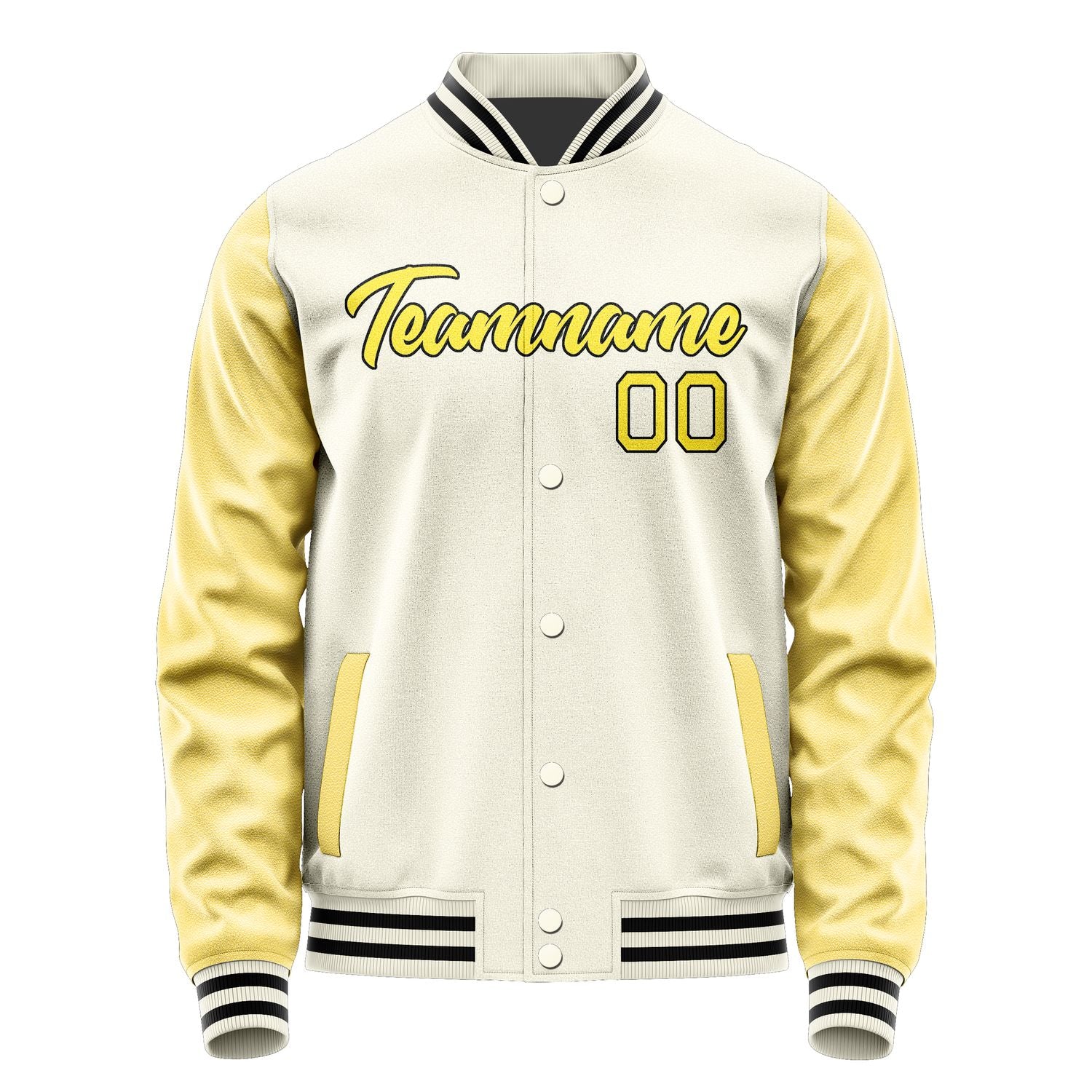 Maßgeschneidertes Beige Blassgelb Jacke JA0303260317B21726