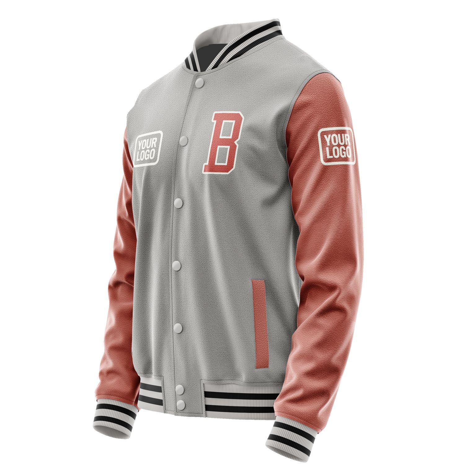 Maßgeschneidertes Grau Kupferrose Jacke JA040429041718292918