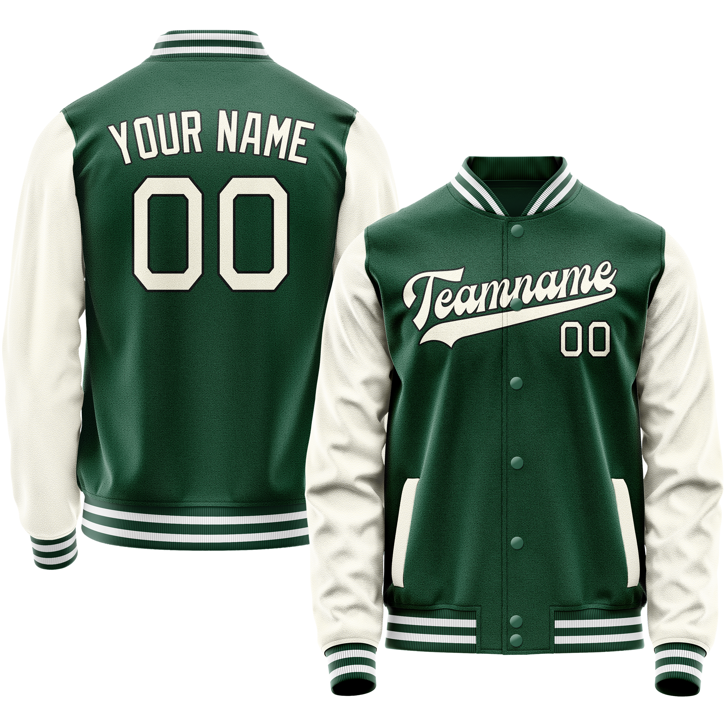 Maßgeschneidertes Kelly Grün Creme Jacke JA02240617ZF206