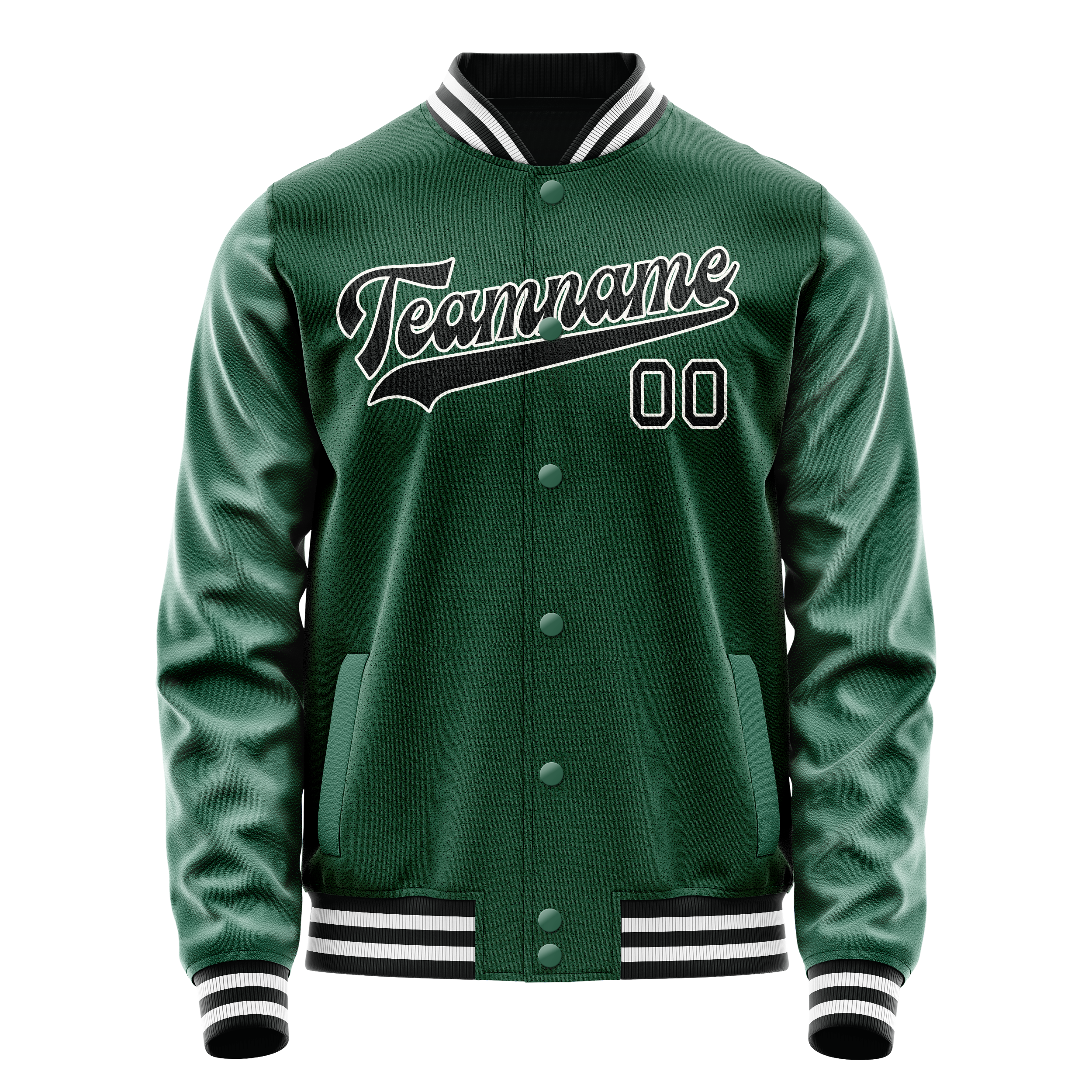 Maßgeschneidertes Kelly Grün Schwarz Jacke