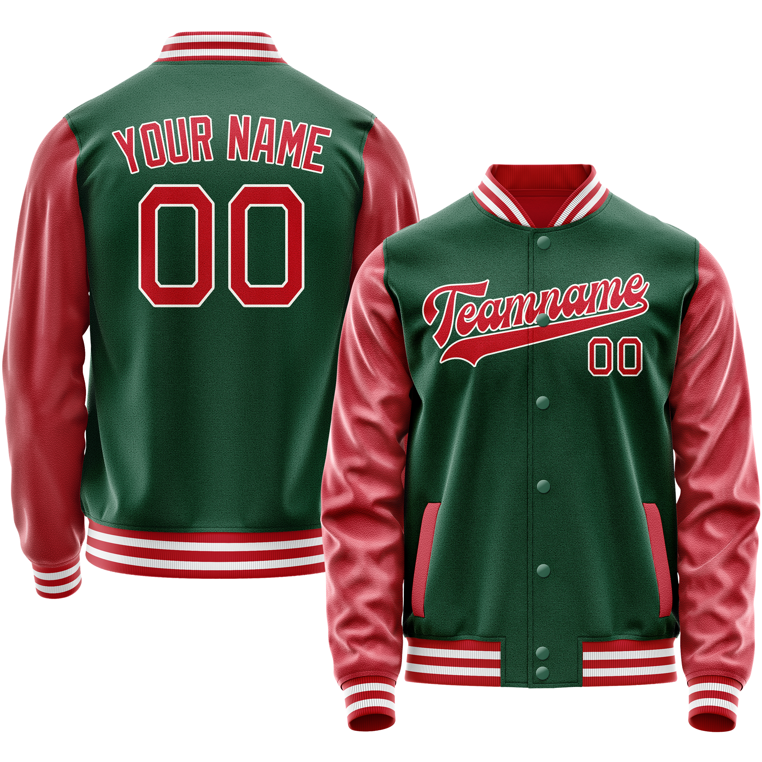 Maßgeschneidertes Kelly Grün Texas Orange Jacke JA02240617ZF209