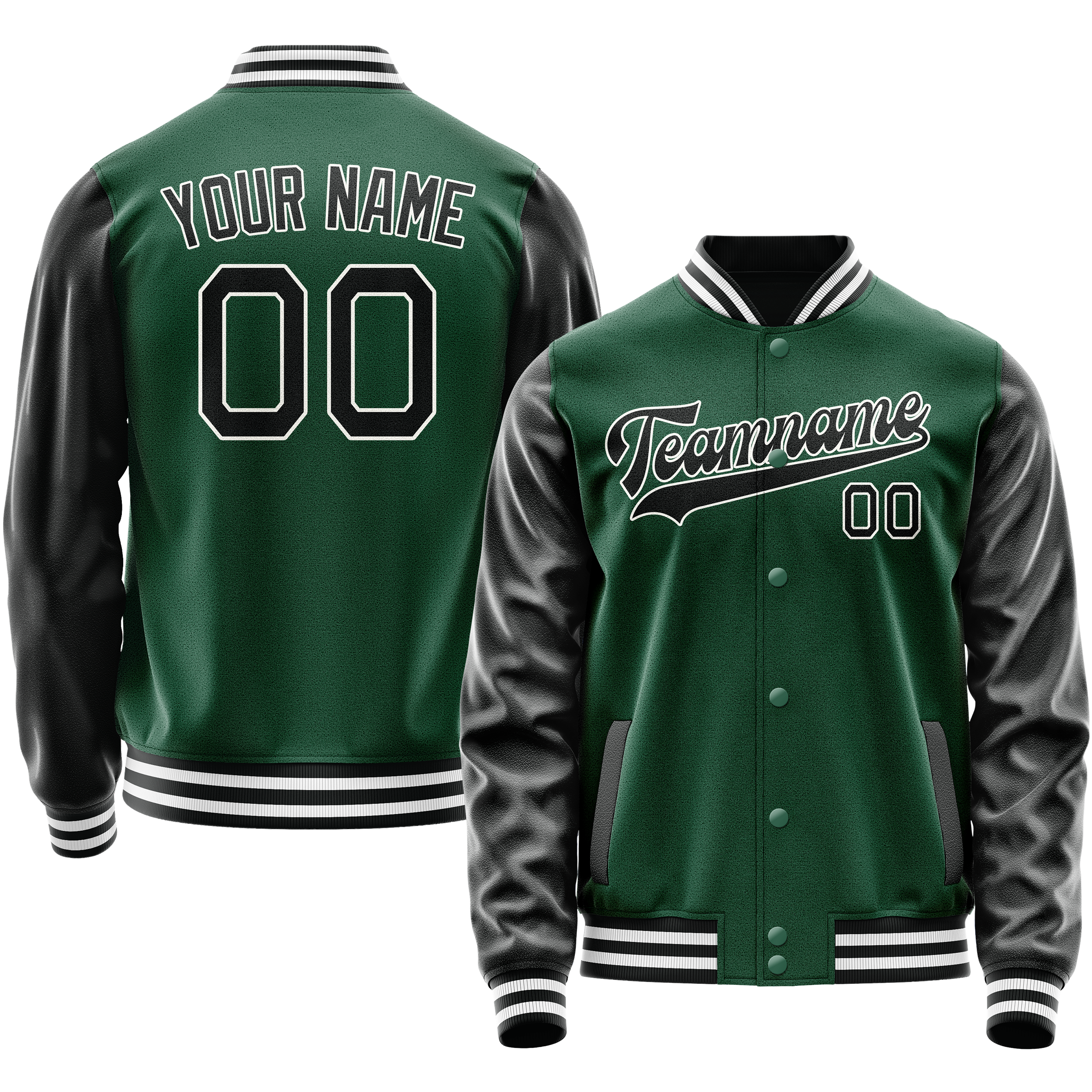 Maßgeschneidertes Kelly Grün Schwarz Jacke JA02240617ZF207