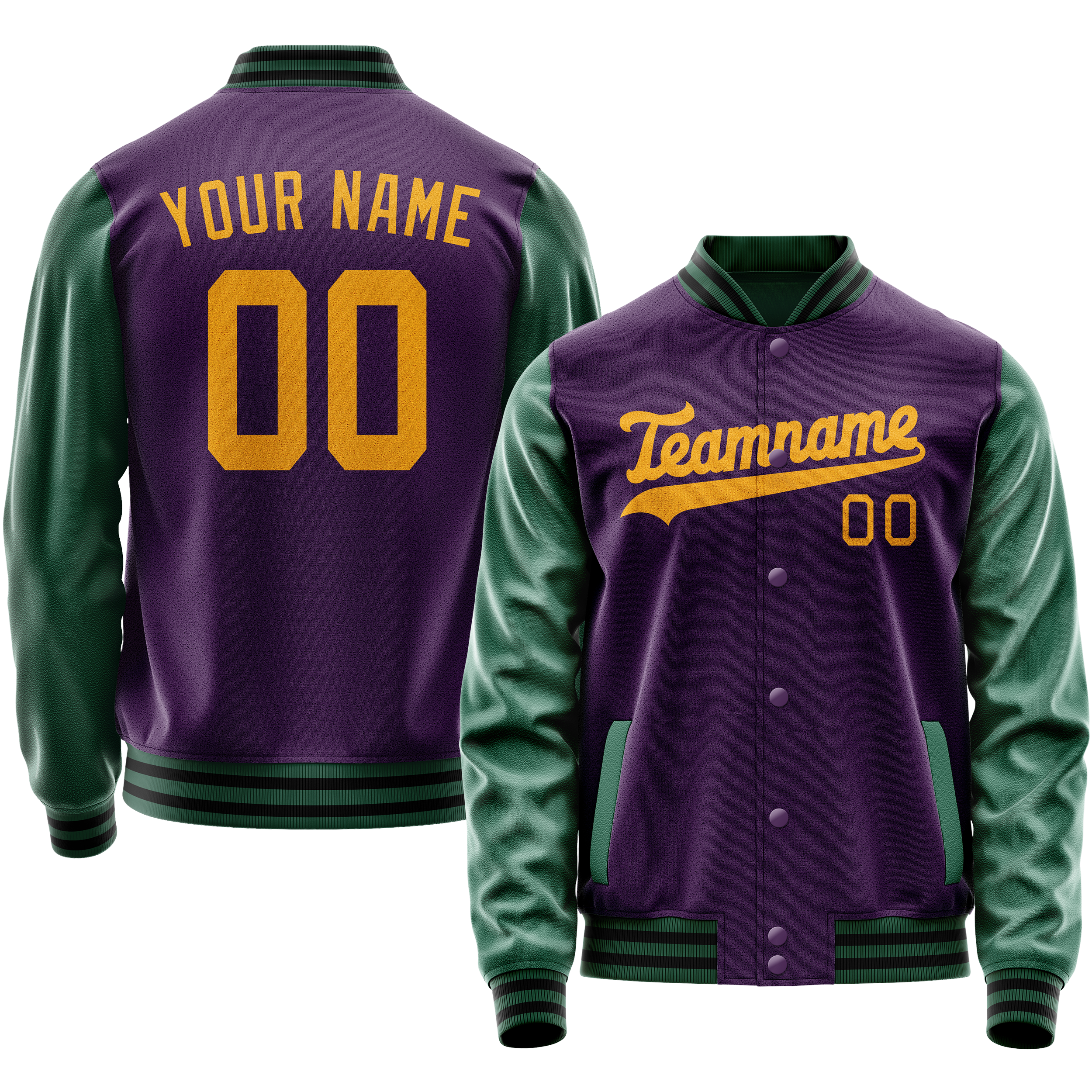 Maßgeschneidertes Lila Kelly Grün Jacke JA02240617KZ356