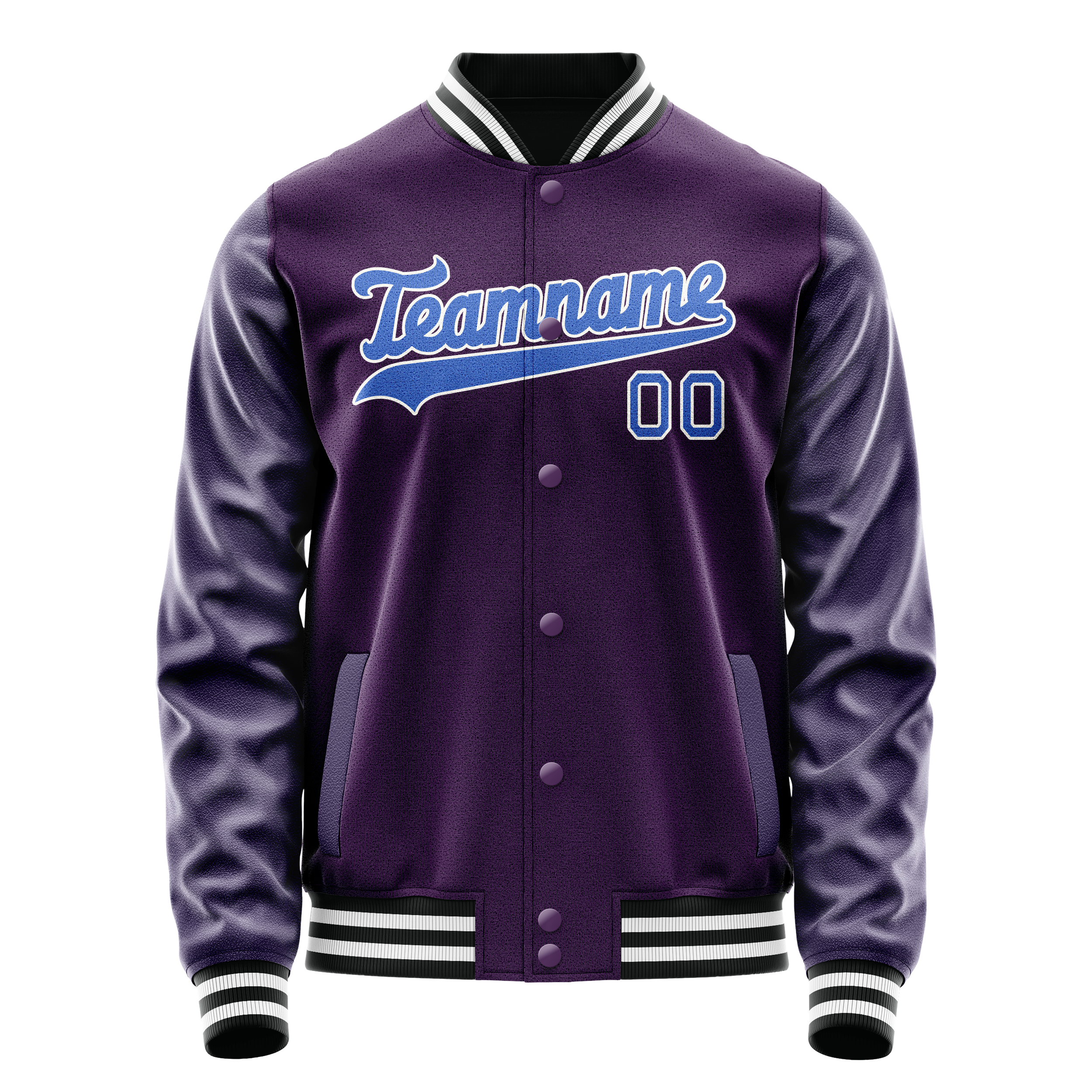 Maßgeschneidertes Lila Blaugrün Jacke